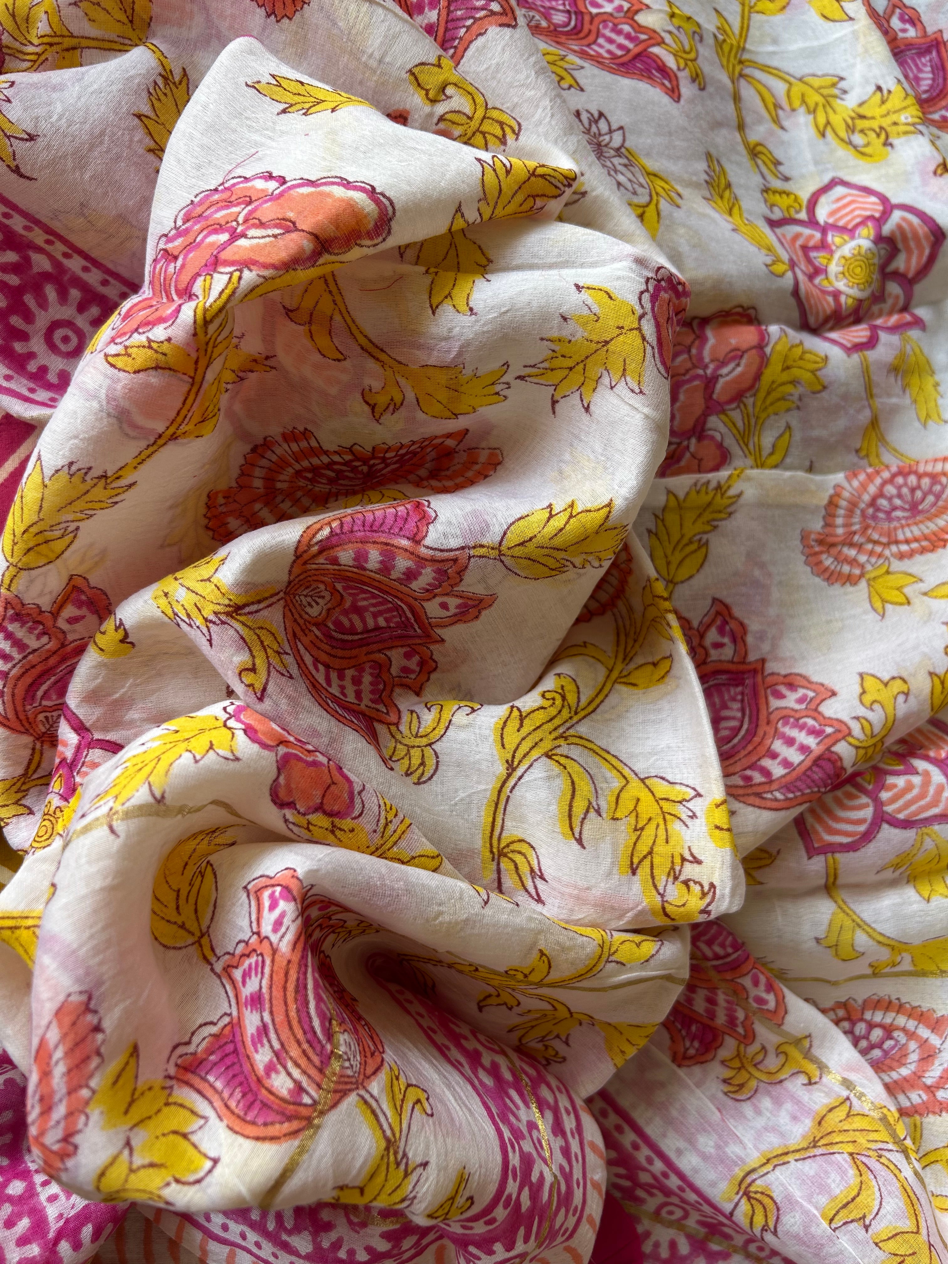 Handcrafted Cotton Chanderi Dupatta Suit