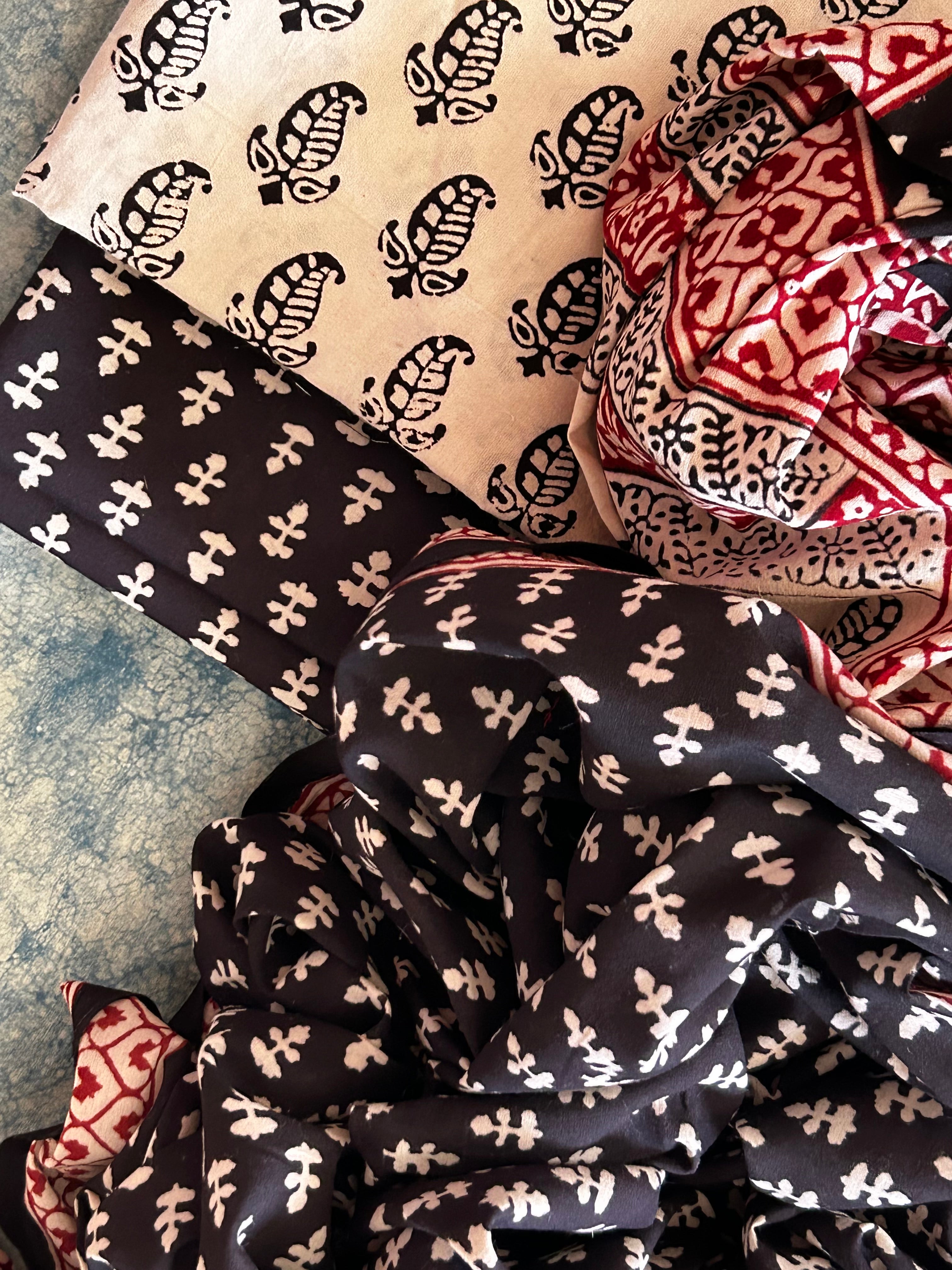 Natural Dyed Bagh Block Print Cotton Suit
