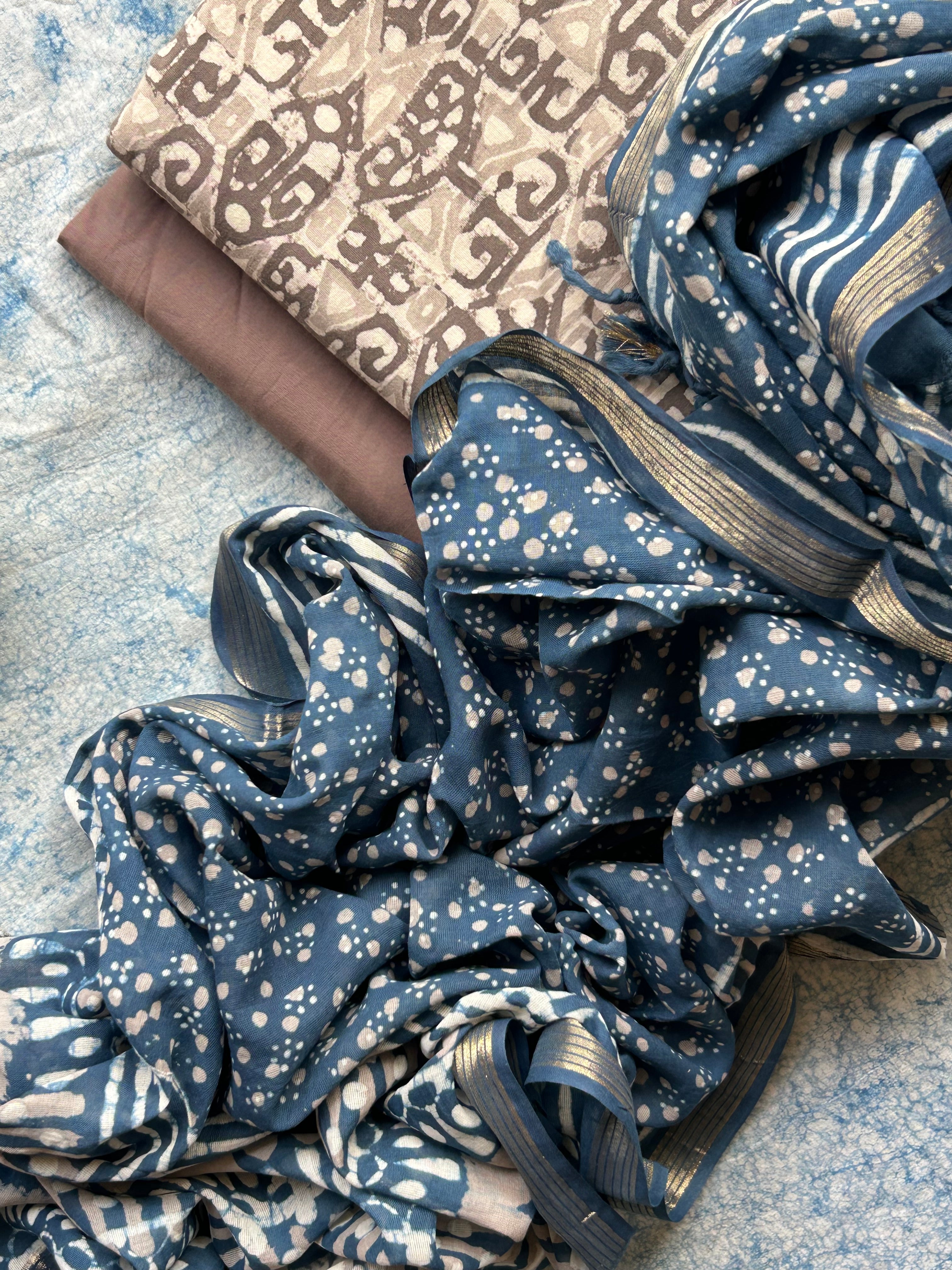 Dhoop Chaon - Handcrafted Cotton Suit Set