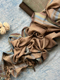 Aranya - Handwoven Ikath Cotton and Bhujodi Dupatta Set