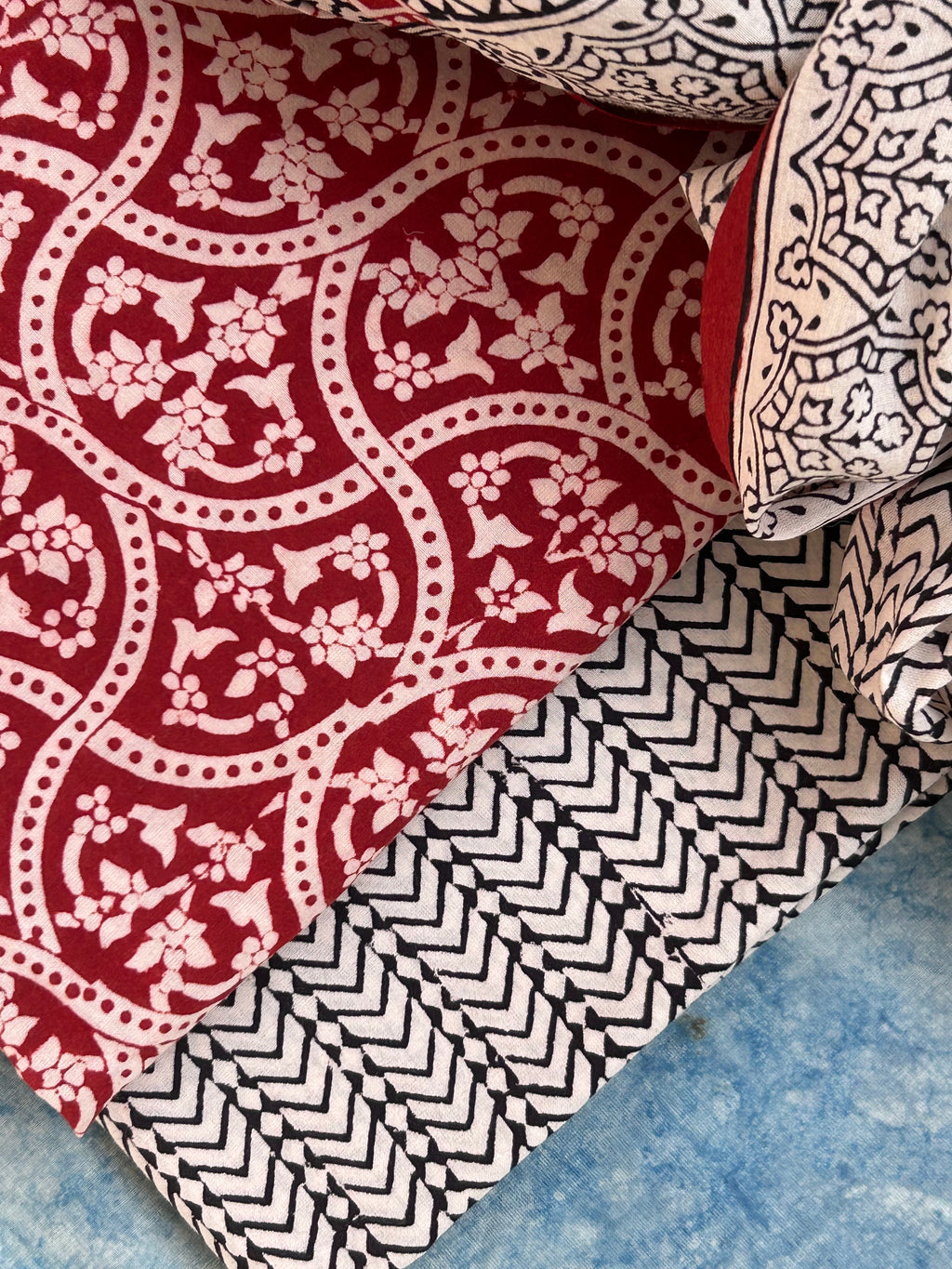 Natural Dyed Bagh Block Print Cotton Suit
