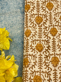 Hand Block Printed Azo free Dyed Cotton Kurta Fabric