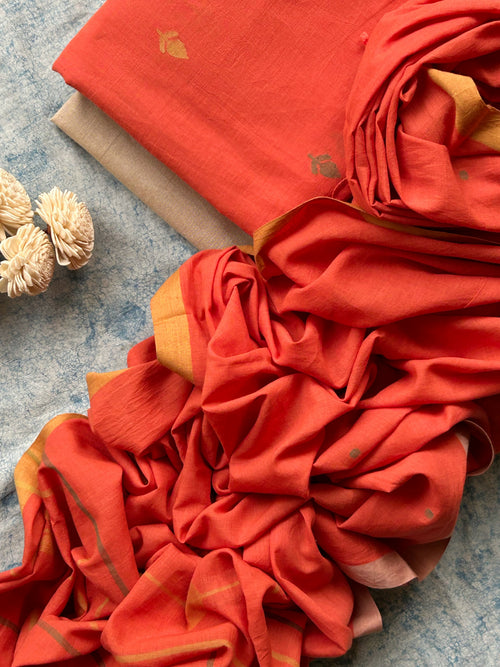 Aarushi - Handwoven Bengal Jamdani Kurta Dupatta set