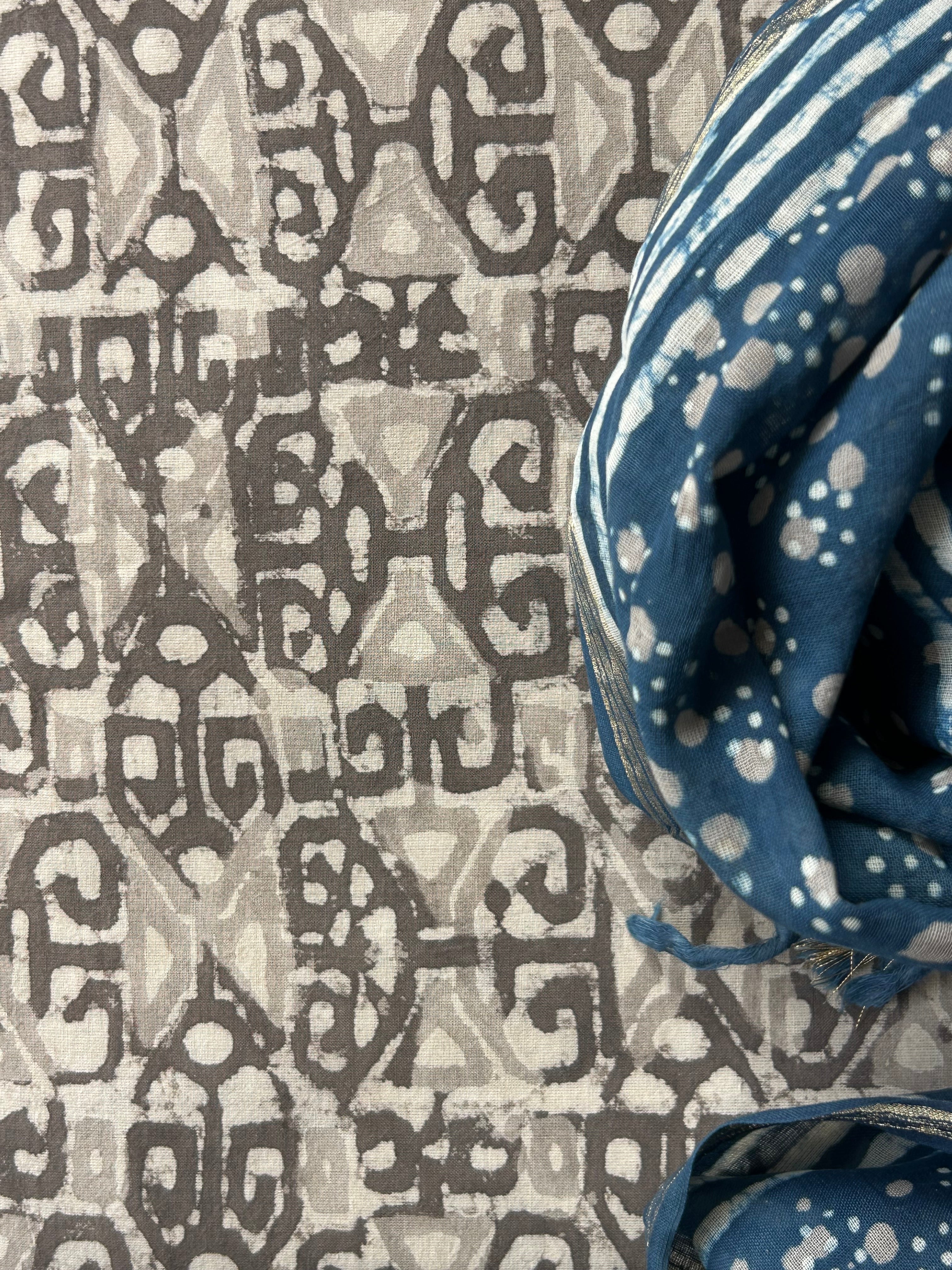 Dhoop Chaon - Handcrafted Cotton Suit Set