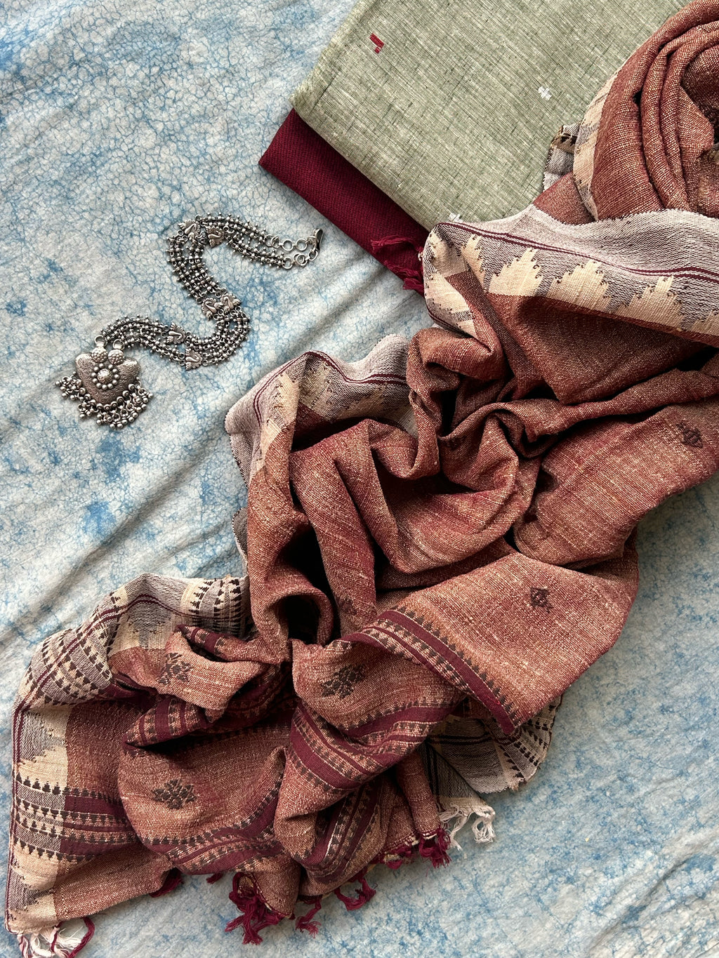 Aadhya - Handspun and Handwoven Ponduru Cotton and Kotpad Set