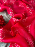 Handcrafted Tie-Dye Silk Kota Doria Dupatta -Rose PInk