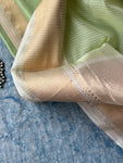 Handwoven Maheshwari Kurta Dupatta Set - Pastel Green