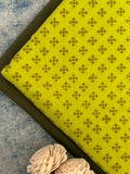 Handblock  Cotton Fabric -  Neon Green