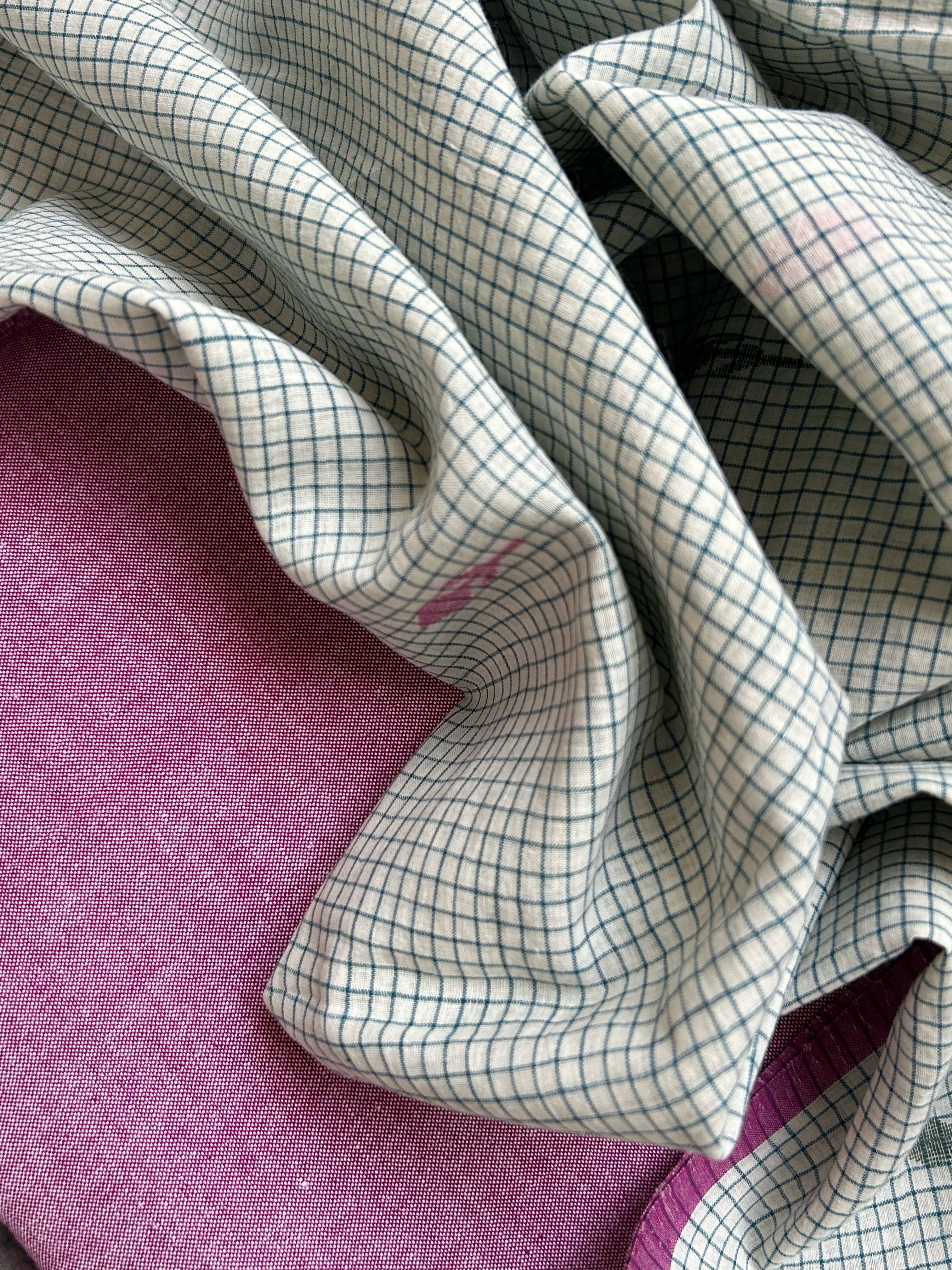 Handwoven Cotton Bengal Jamdani Dupatta Set -The Pink Affair