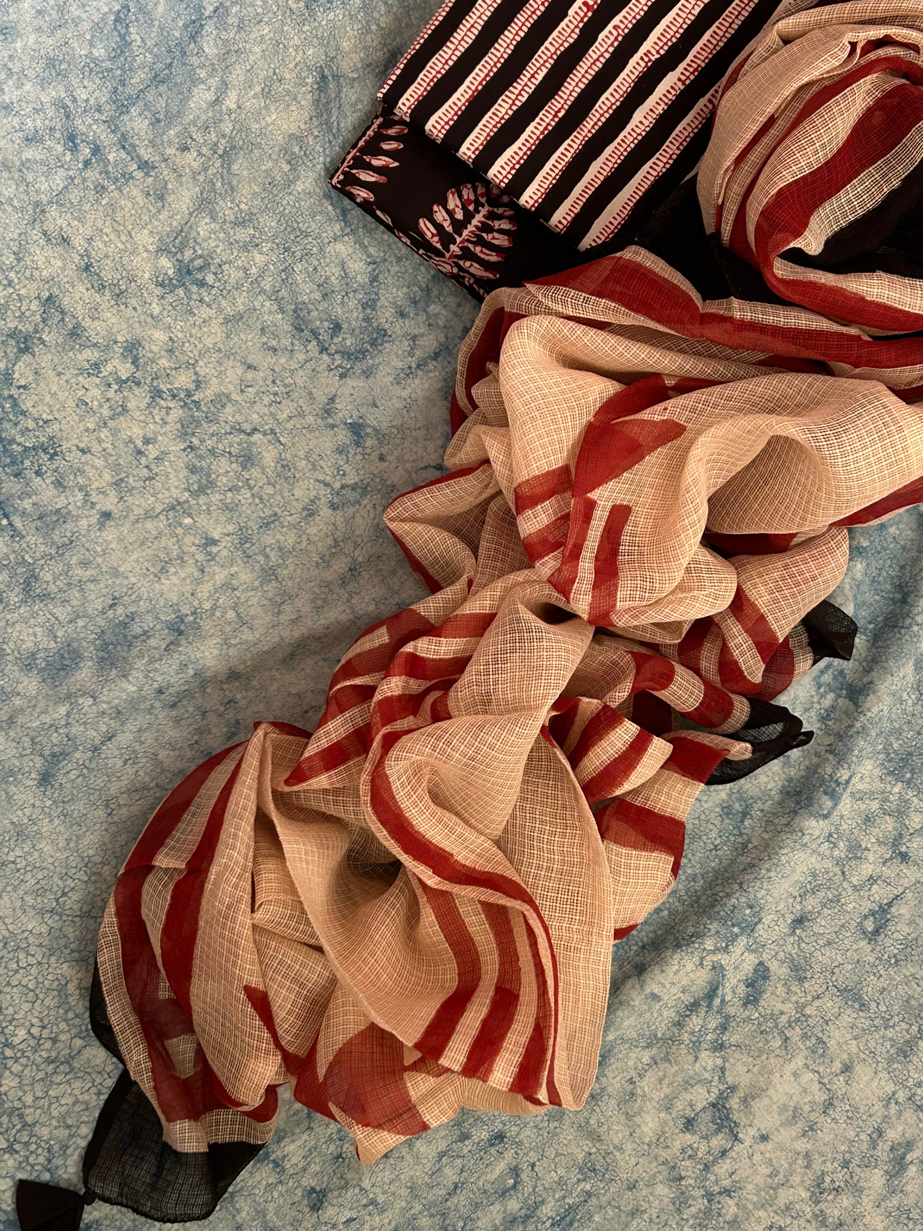 Handcrafted Cotton Kota Dupatta Suit