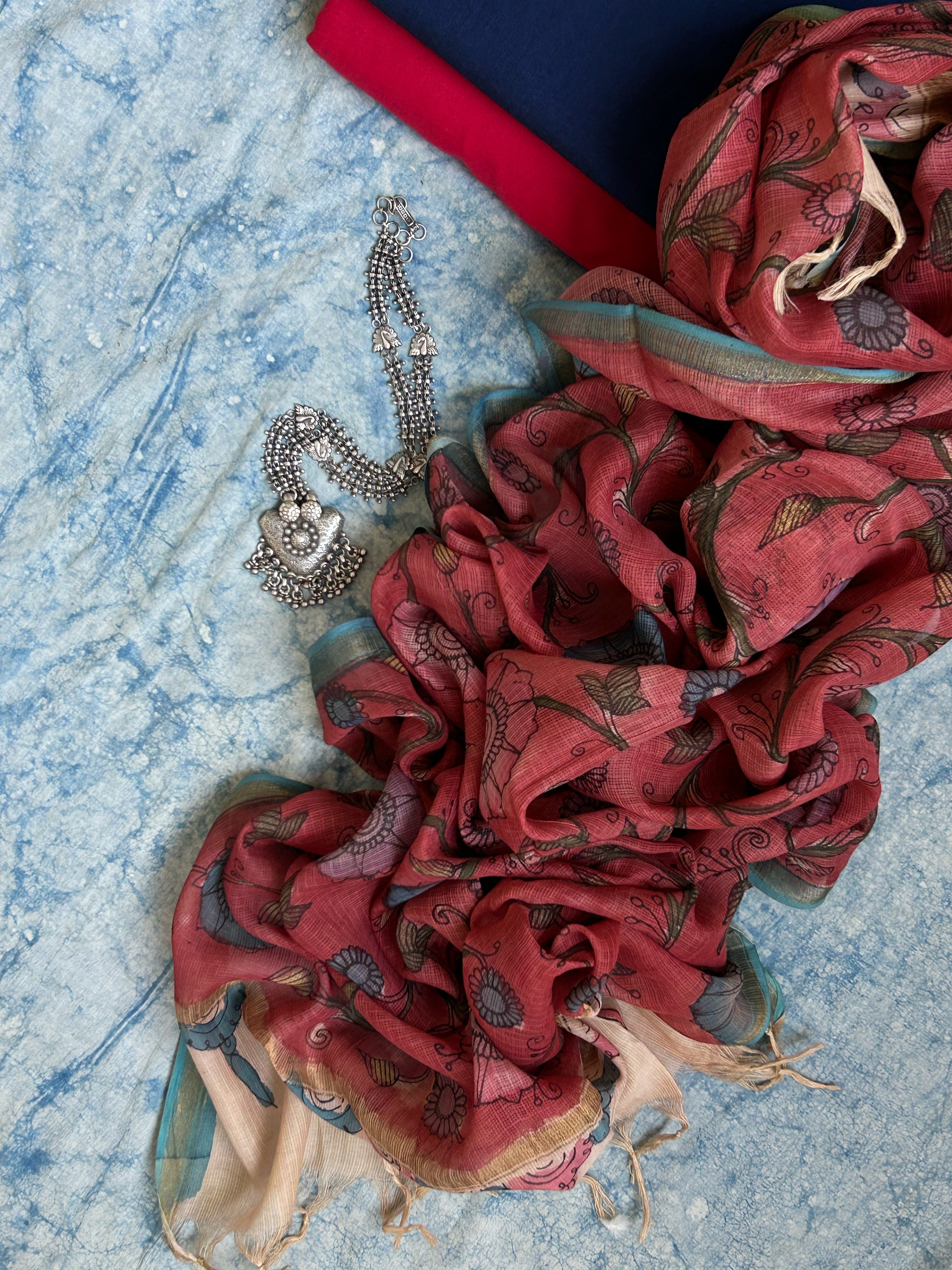Handwoven Handpainted Kalamkari Set