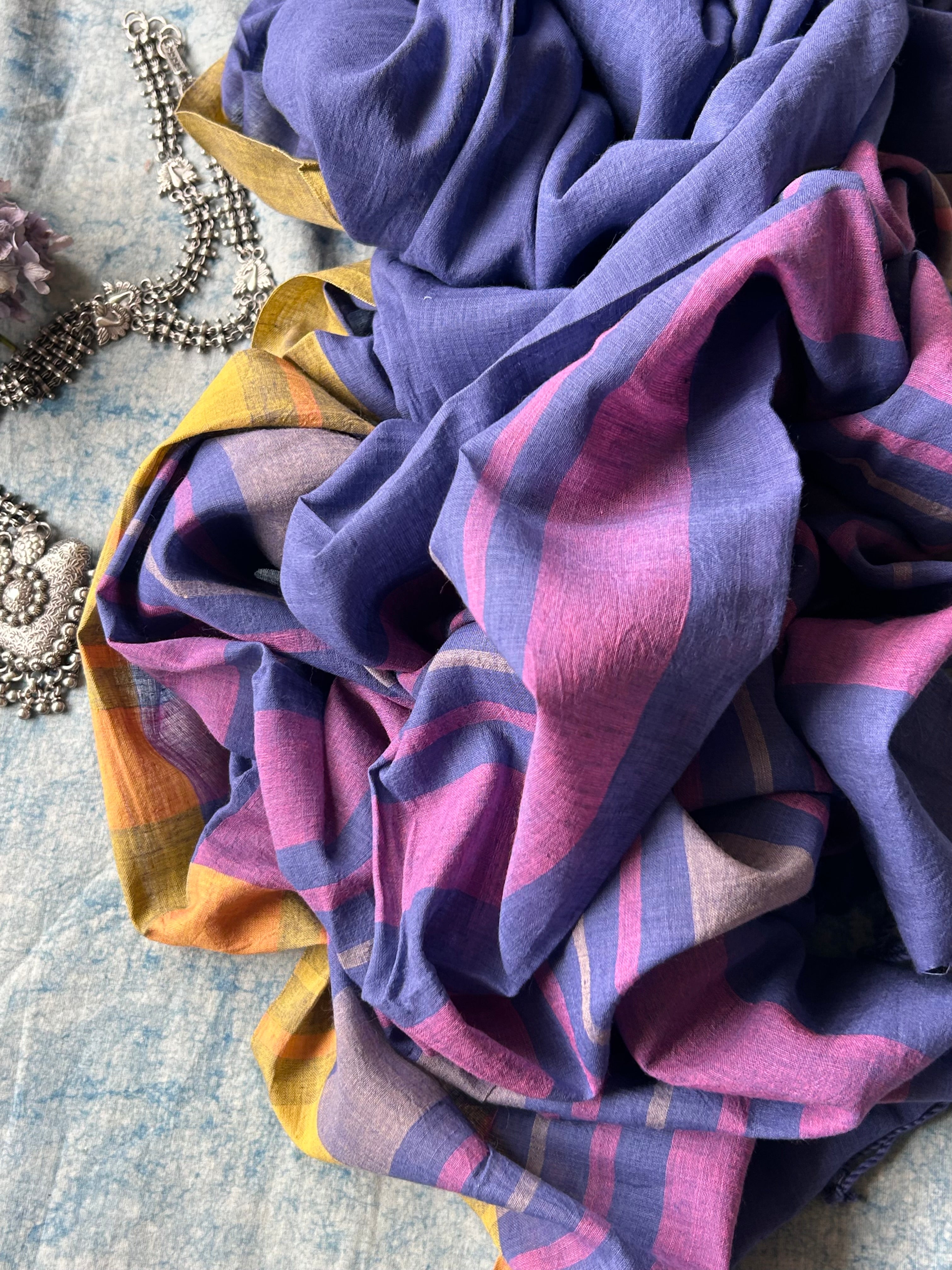 Neelam - Handwoven Bengal Jamdani Kurta Dupatta set