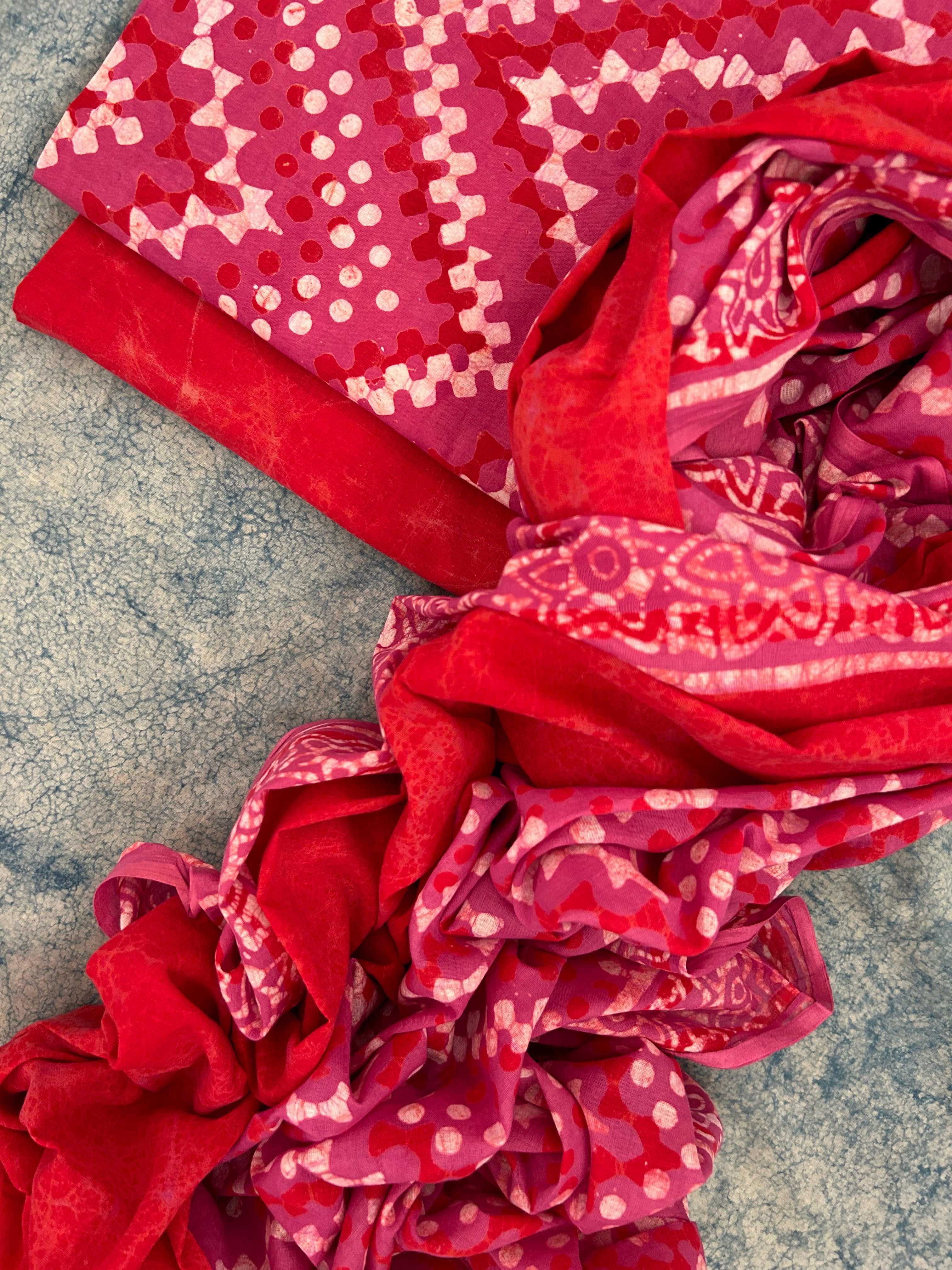 Handblock Batik Cotton Suit