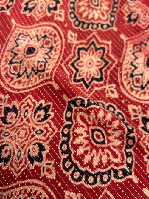Ajrakh Cotton Machine Kantha Kurta