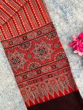 Natural Dyes Hand Block Ajrakh Dupatta