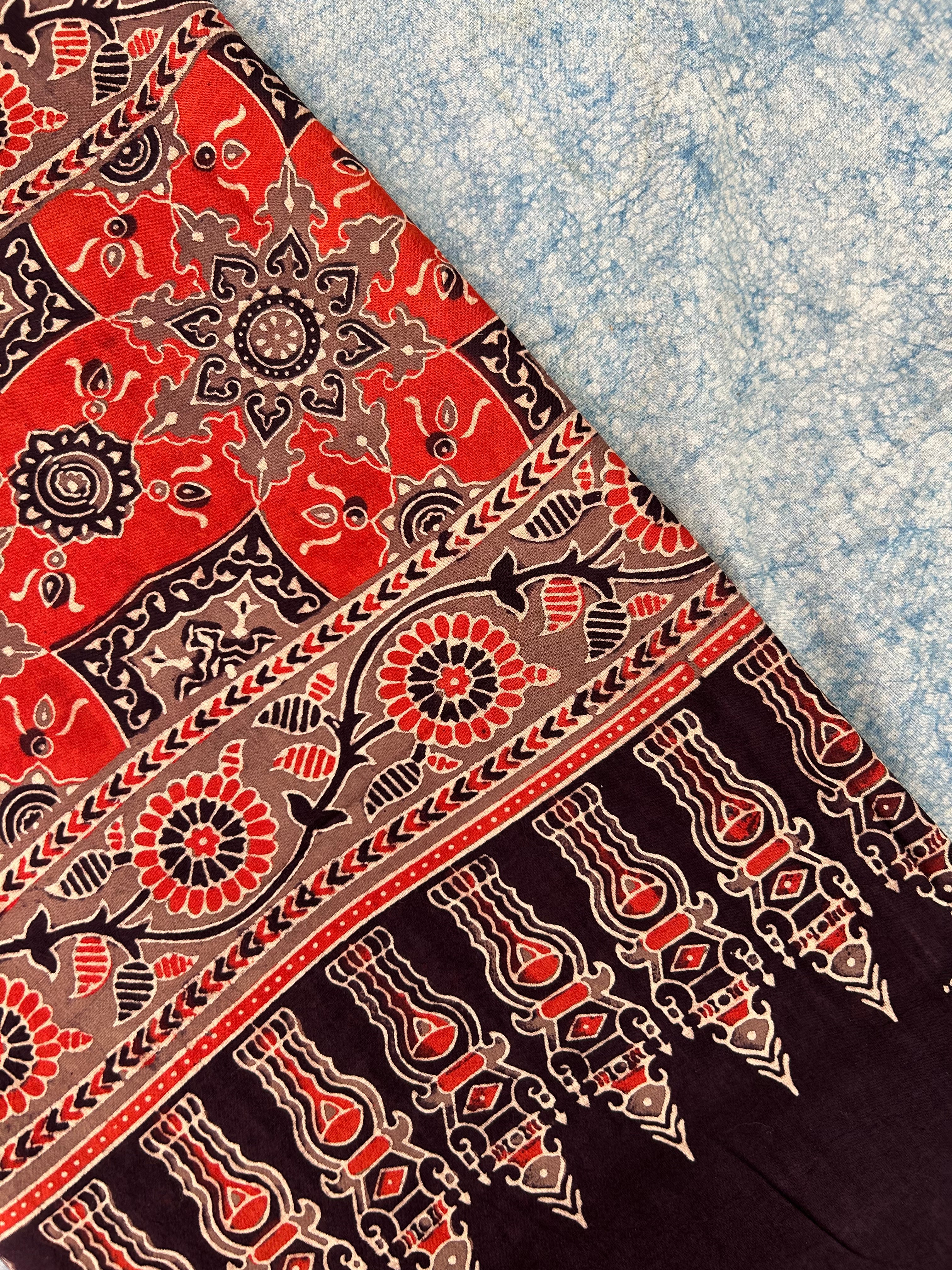 Natural Dyes Hand Block Ajrakh Dupatta