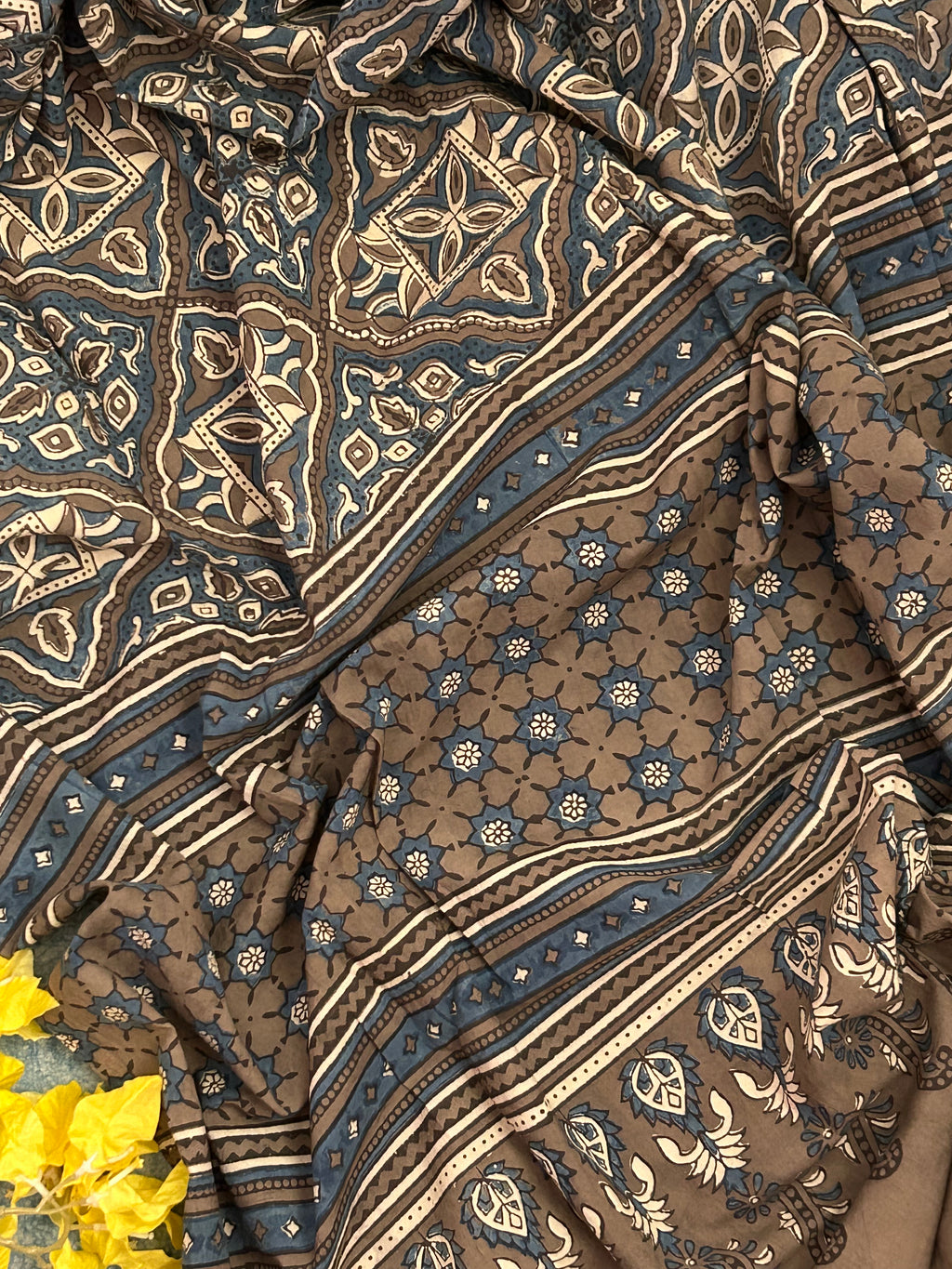 Natural Dyes Hand Block Ajrakh Dupatta