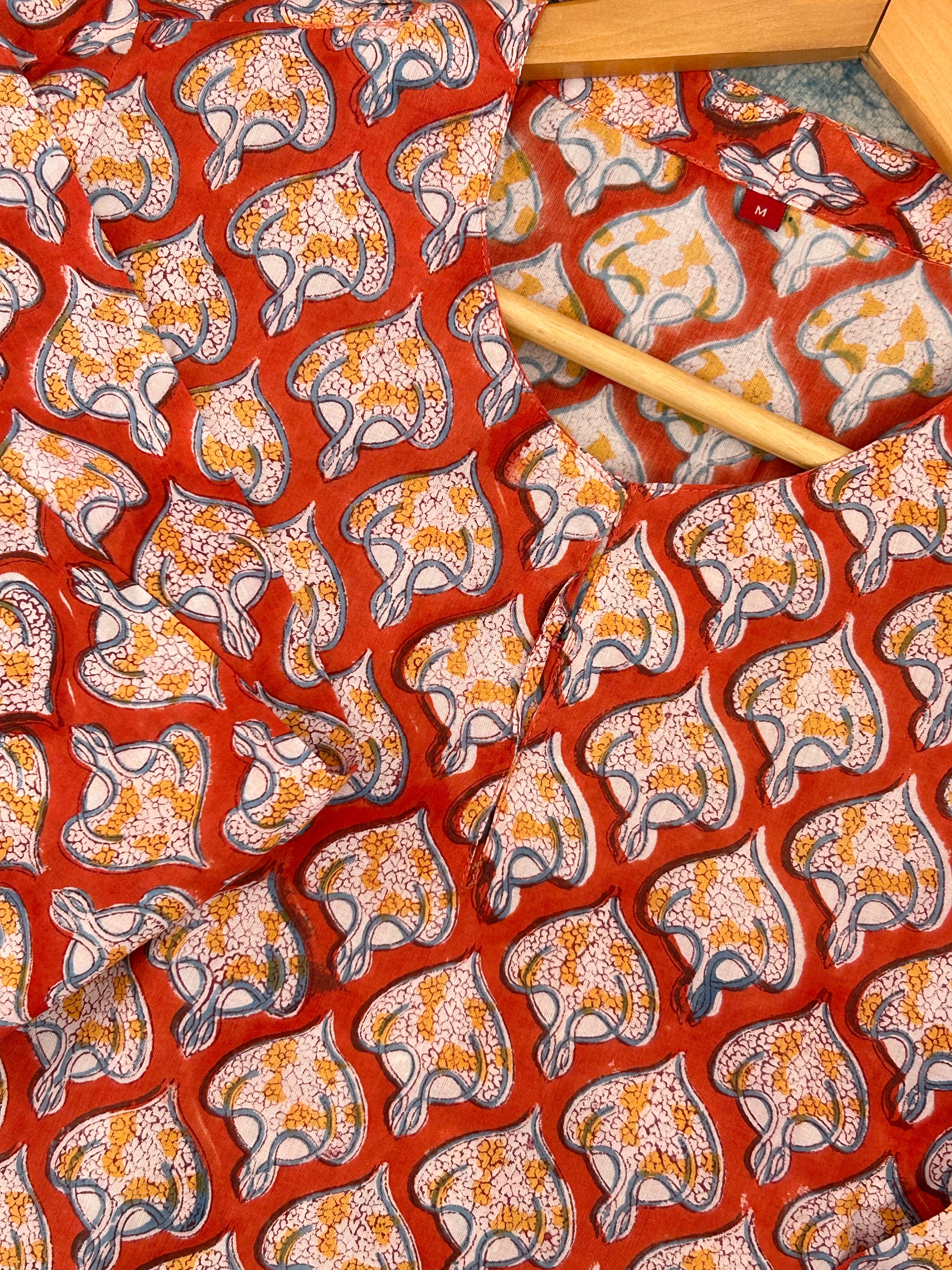Handblock Cotton Kurta