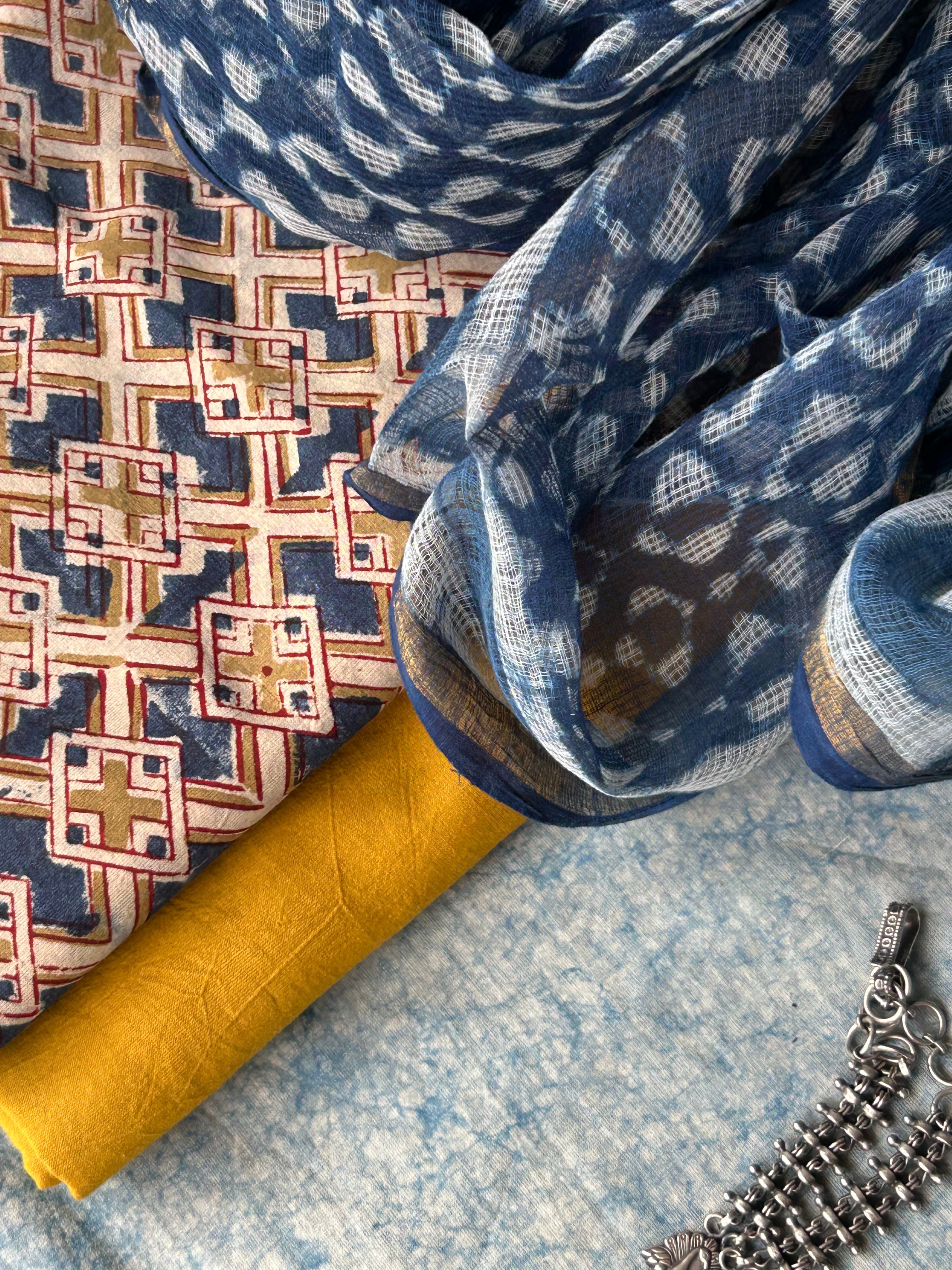 Handcrafted Cotton Kota Suit