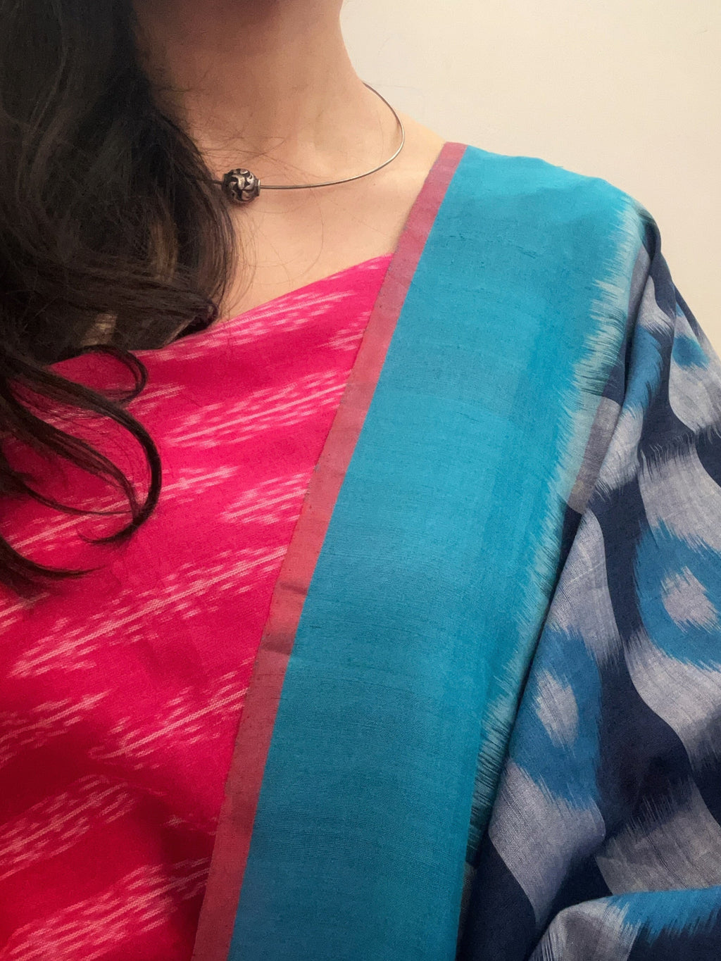 Handwoven Ikat Kurta Dupatta Set