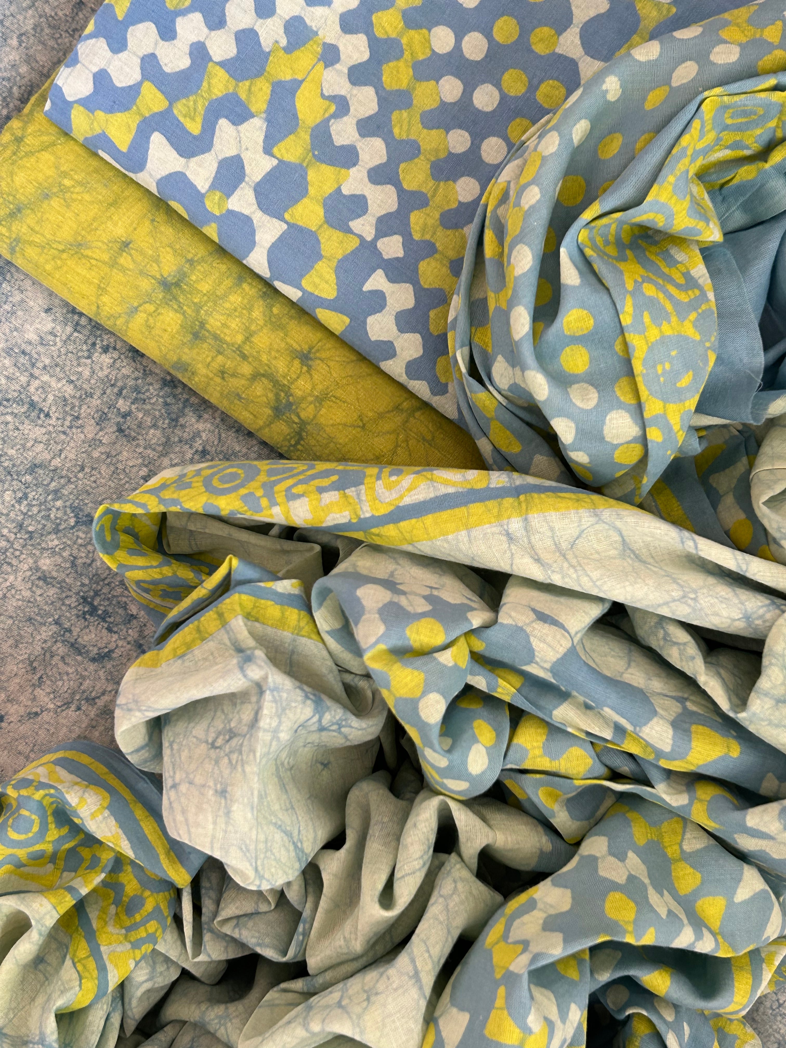 Handblock Batik Cotton Suit