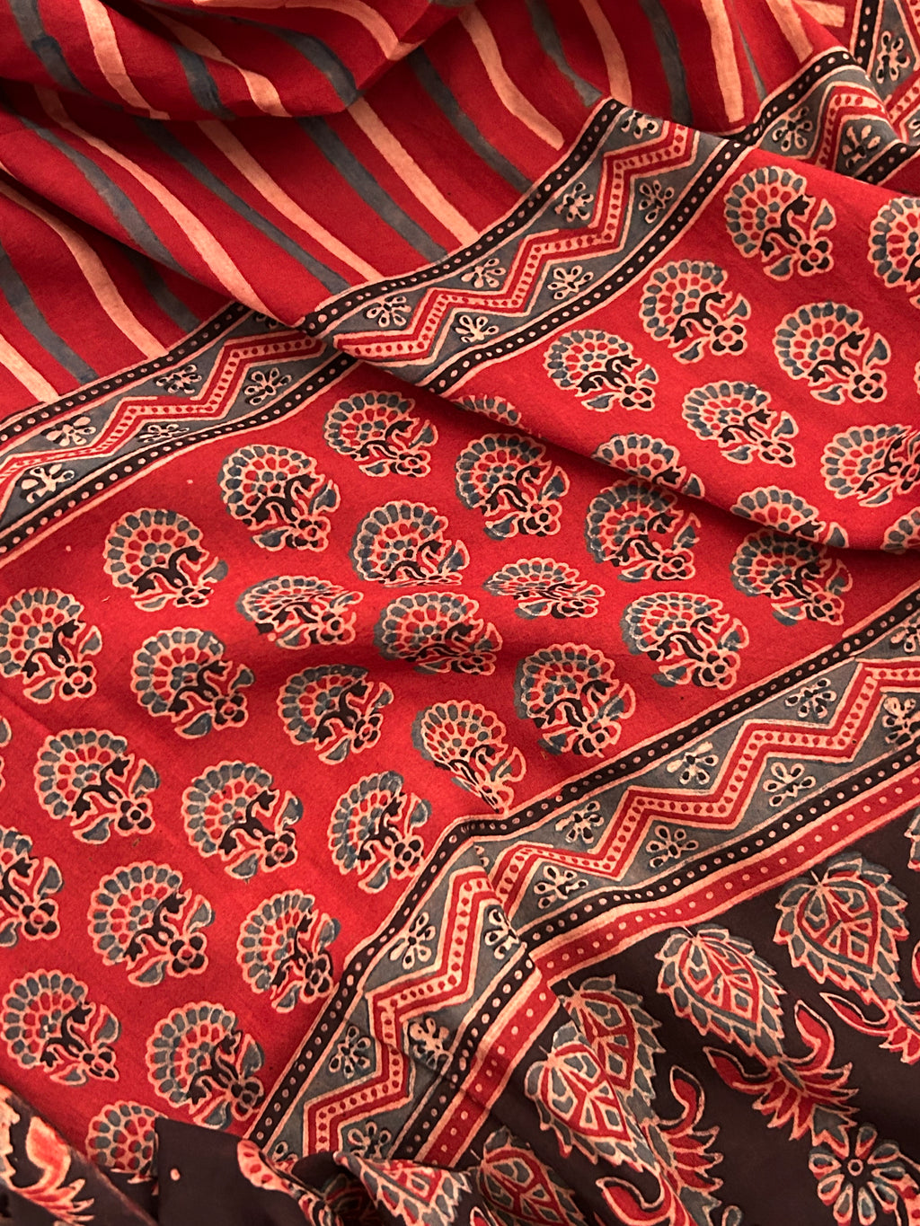 Natural Dyes Handcrafted Ajrakh Kurta Dupatta Set
