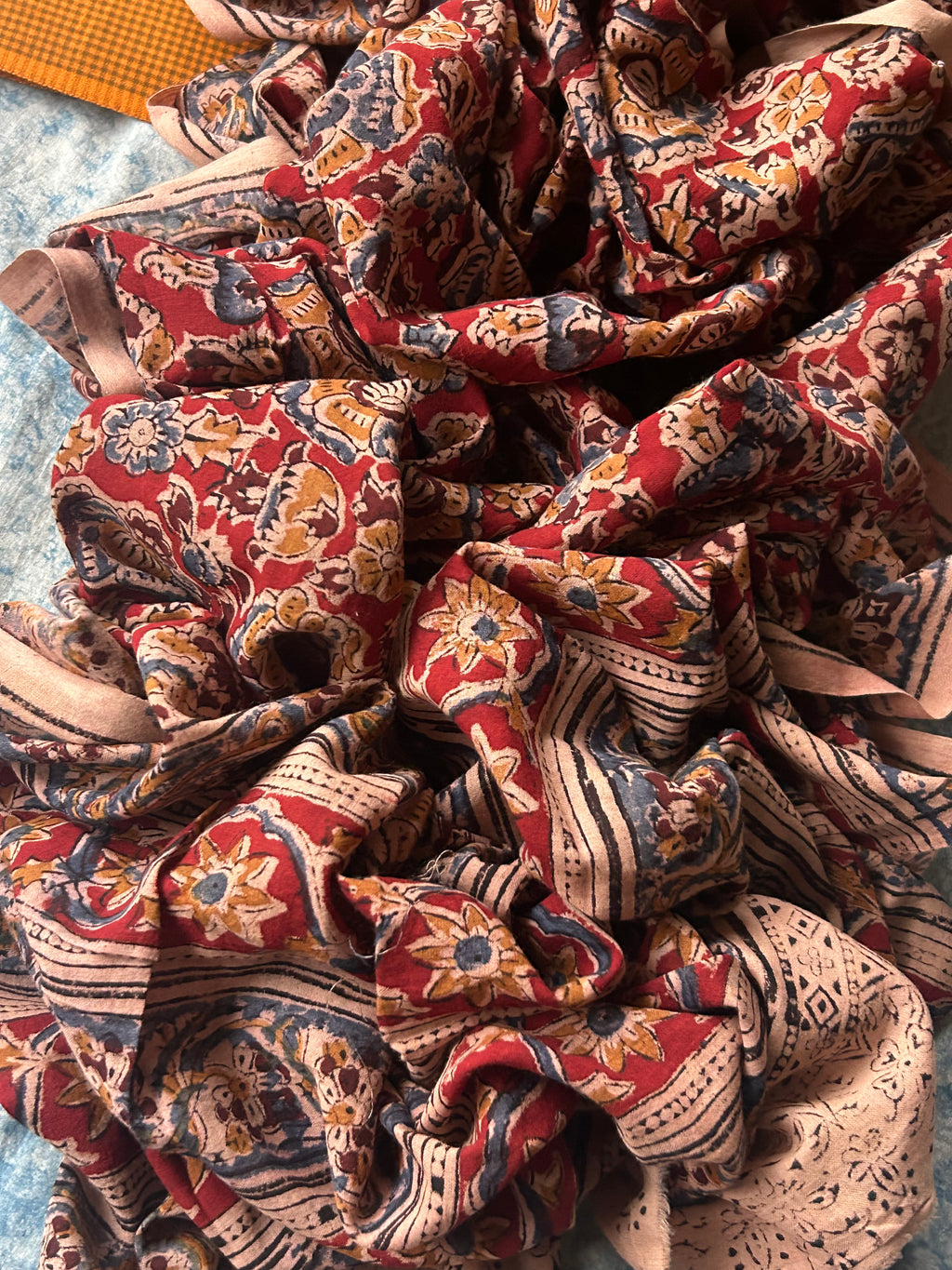 Sugam - Handwoven and Handblock printed Kalamkari Set