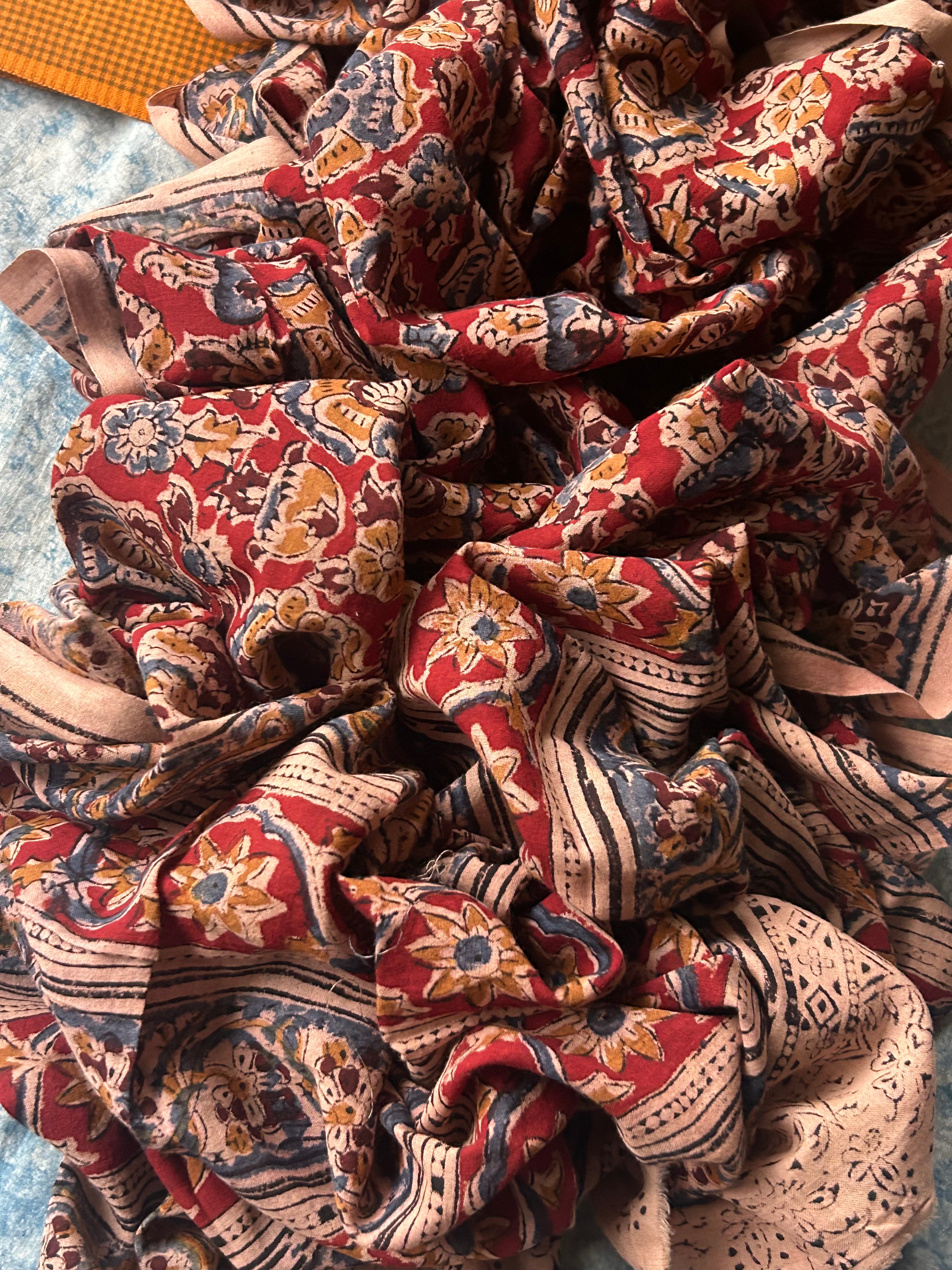 Sugam - Handwoven and Handblock printed Kalamkari Set