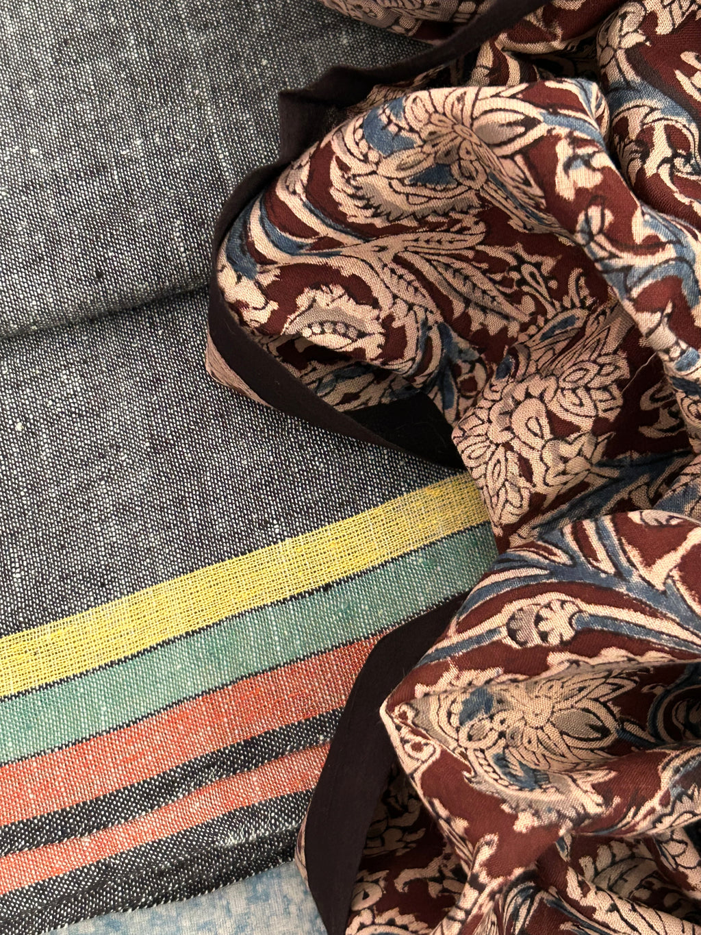 Handwoven Handcrafted Bhujodi Kala Cotton Kalamkari Kurta Dupatta Set