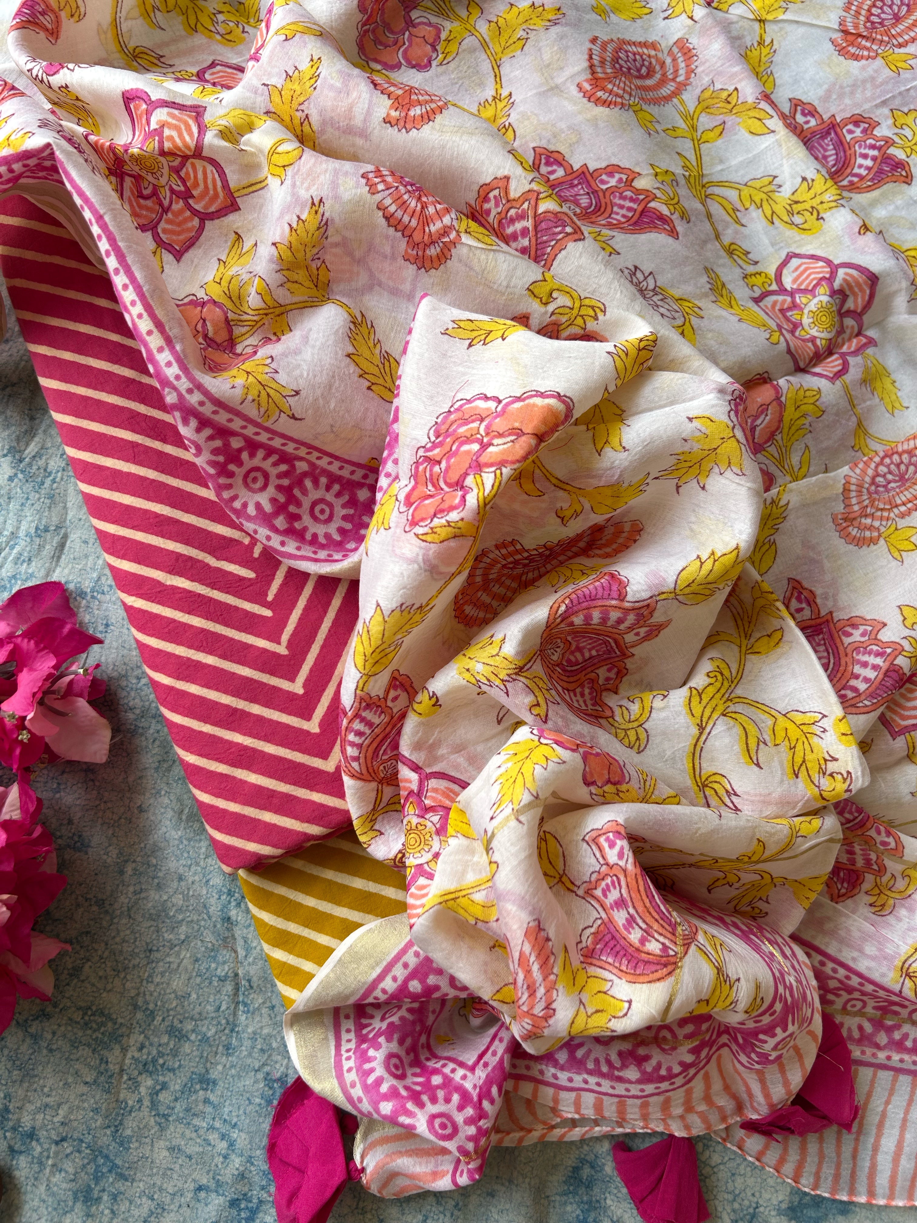 Handcrafted Cotton Chanderi Dupatta Suit