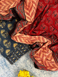 Natural Dyes Handblock Ajrakh Cotton Suit