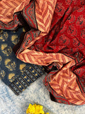 Natural Dyes Handblock Ajrakh Cotton Suit