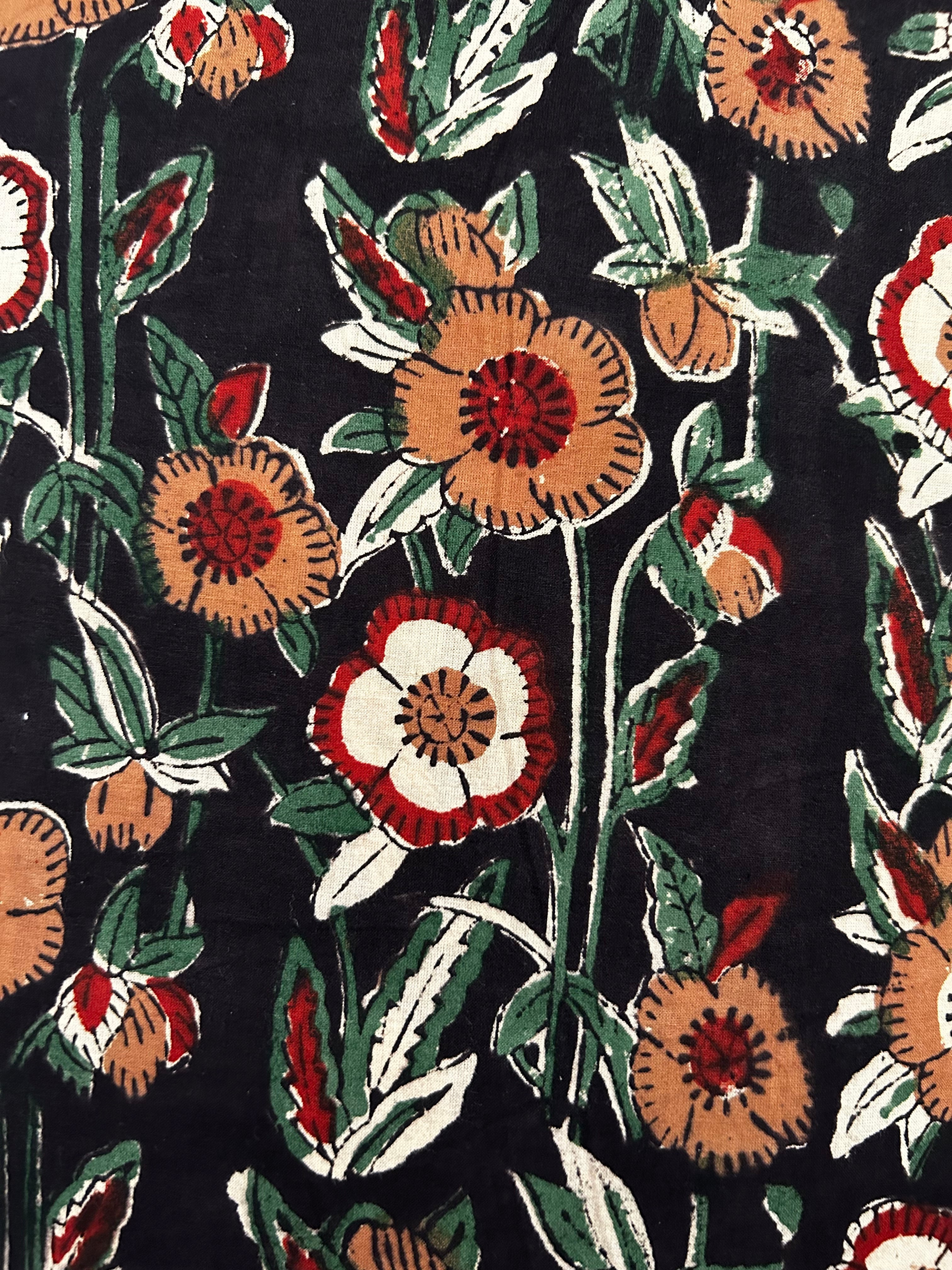 Handblock Print 2.5m Cotton Fabric