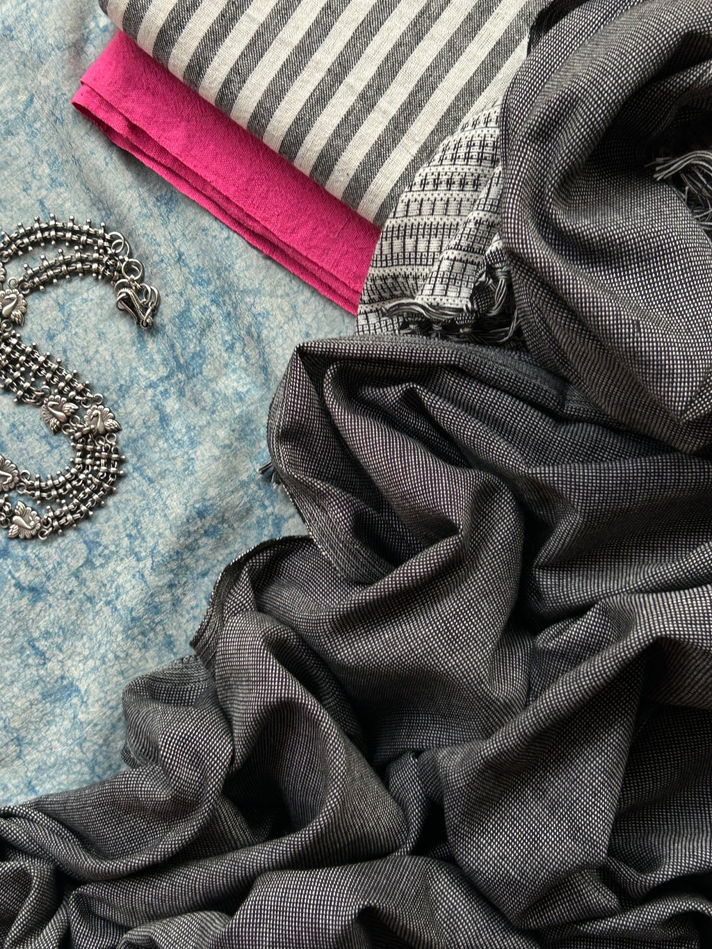 Angarika - Handspun Handwoven Kotpad and Bhujodi Dupatta Set
