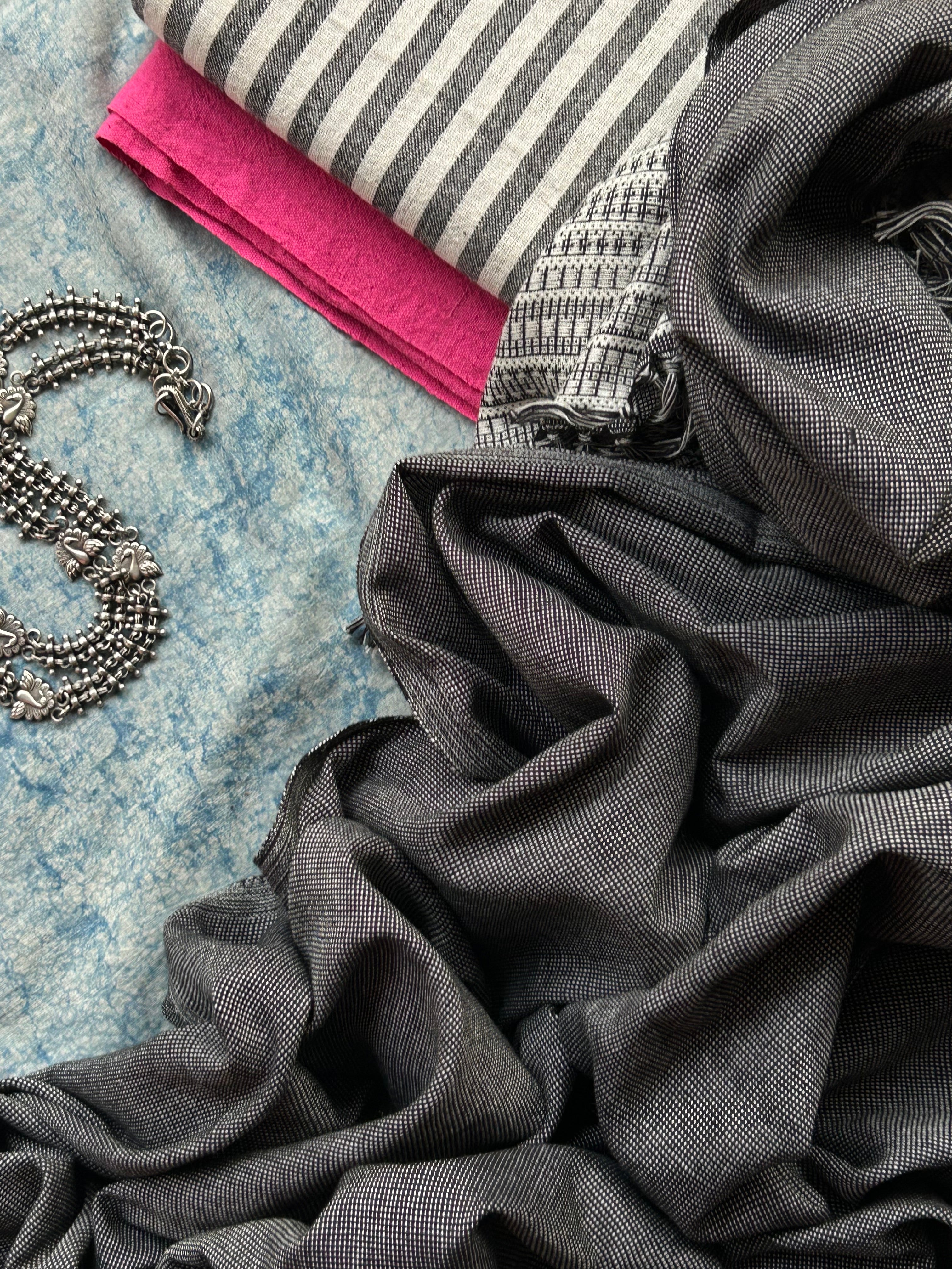 Angarika - Handspun Handwoven Kotpad and Bhujodi Dupatta Set