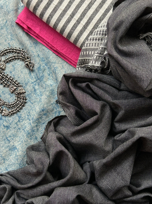 Angarika - Handspun Handwoven Kotpad and Bhujodi Dupatta Set