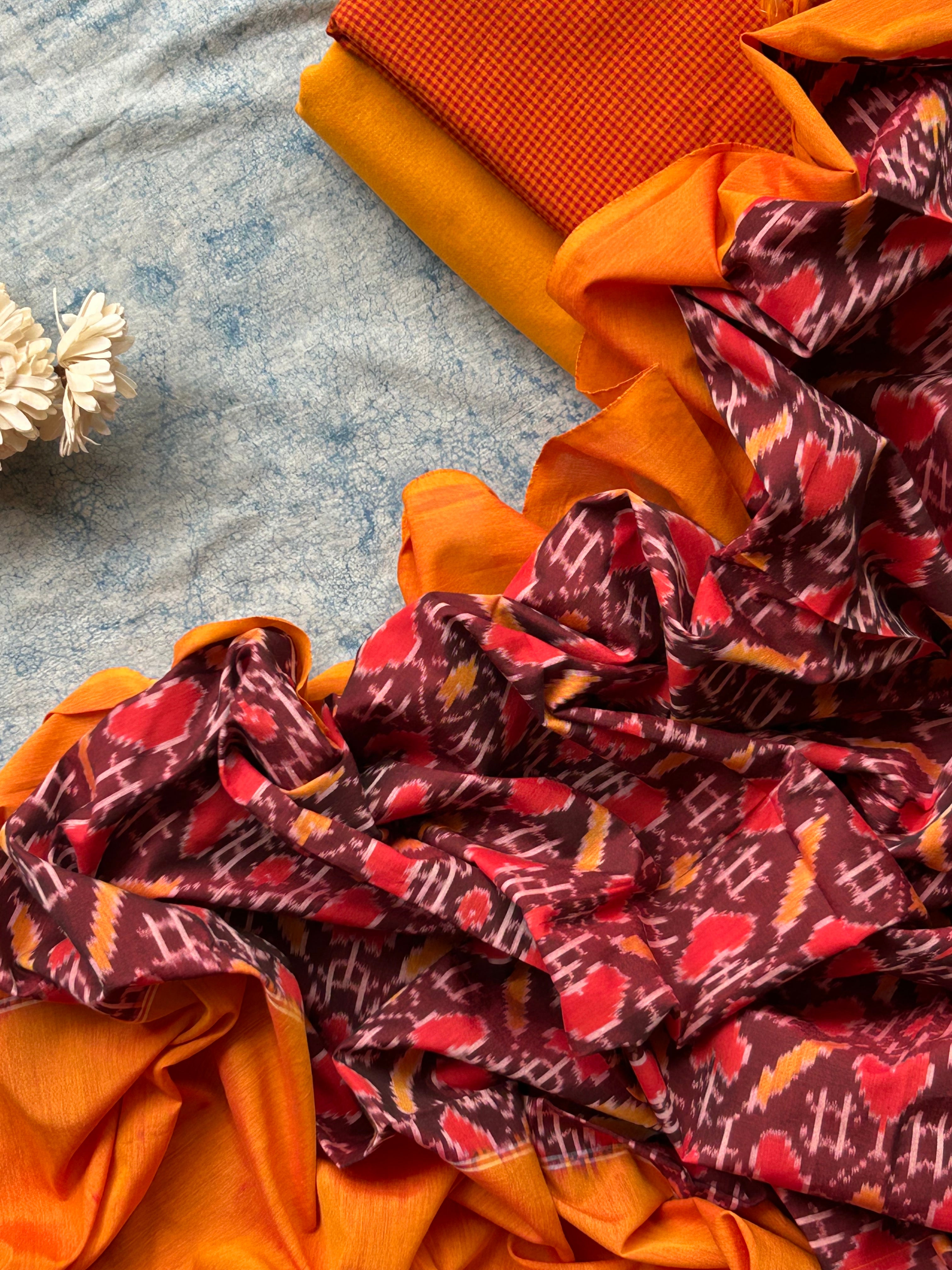 Dhoop Chaon - Handwoven Ikat Kurta Dupatta Set