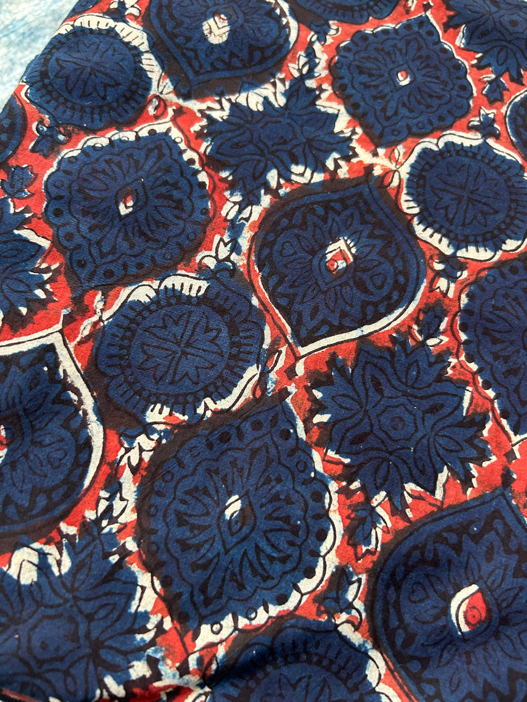 Daboo Handblock 2.5m Cotton Fabric - Indigo