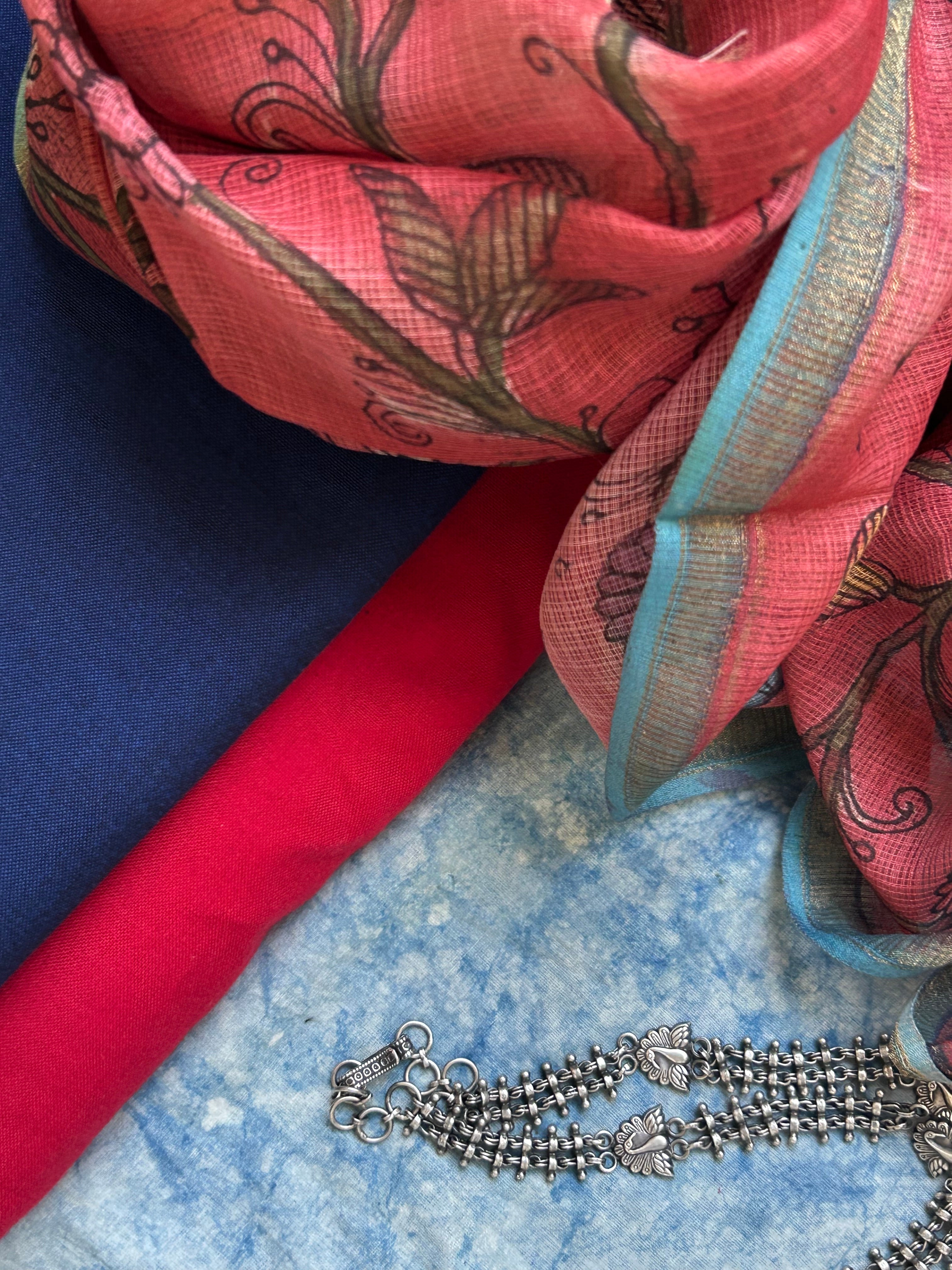 Handwoven Handpainted Kalamkari Set