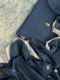 Neel Kamal - Handwoven Bengal Jamdani Kurta Dupatta set