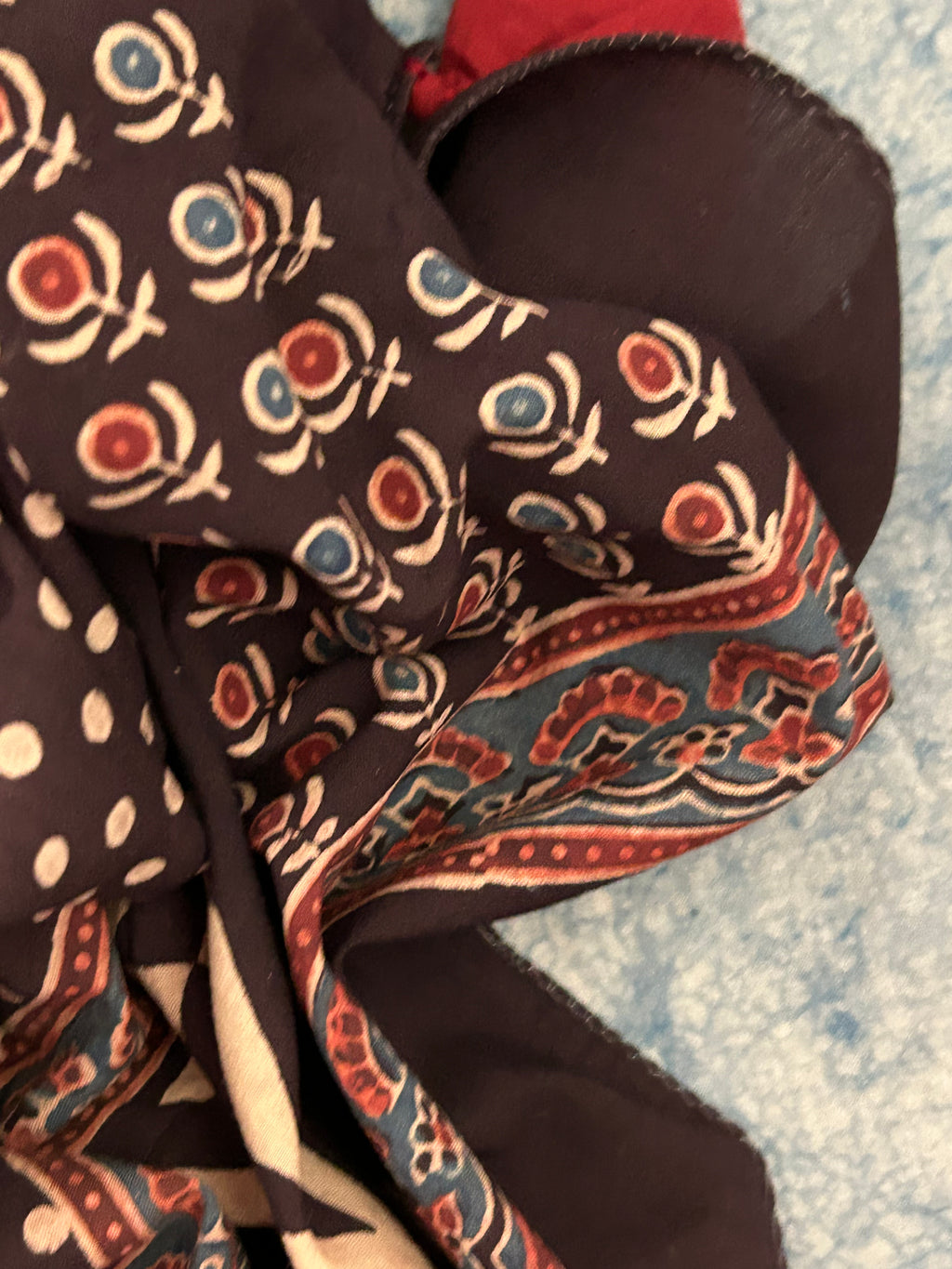 Natural Dyes Hand Block Ajrakh Dupatta