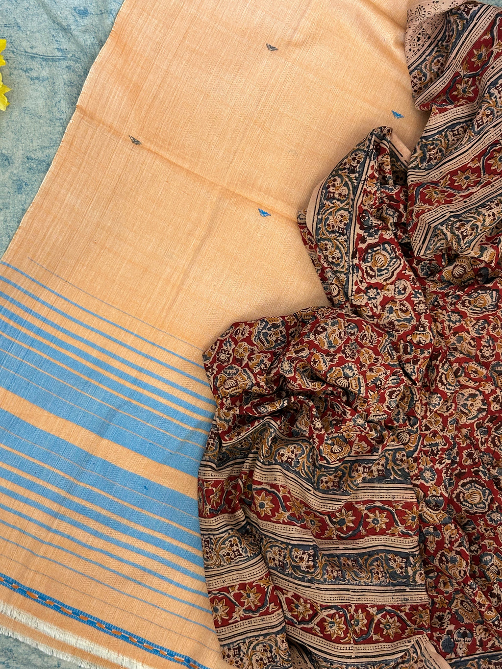Handwoven Handcrafted Bhujodi Kalamkari Kurta Dupatta Set