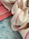Handwoven Maheshwari Kurta Dupatta Set - Baby Pink & Ivory