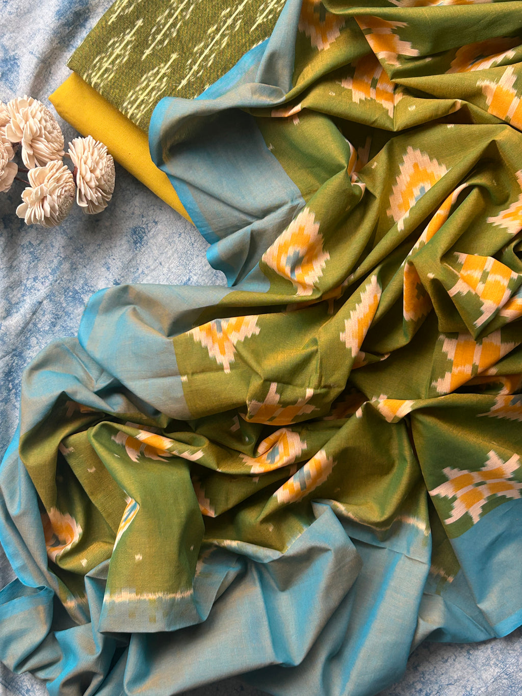 Dhoop Chaon - Handwoven Ikat Kurta Dupatta Set