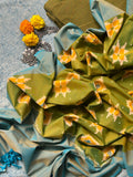 Handwoven Ikat Kurta Dupatta Set