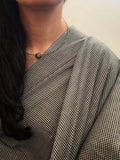 Handwoven  Checkered Fabric - Black & White
