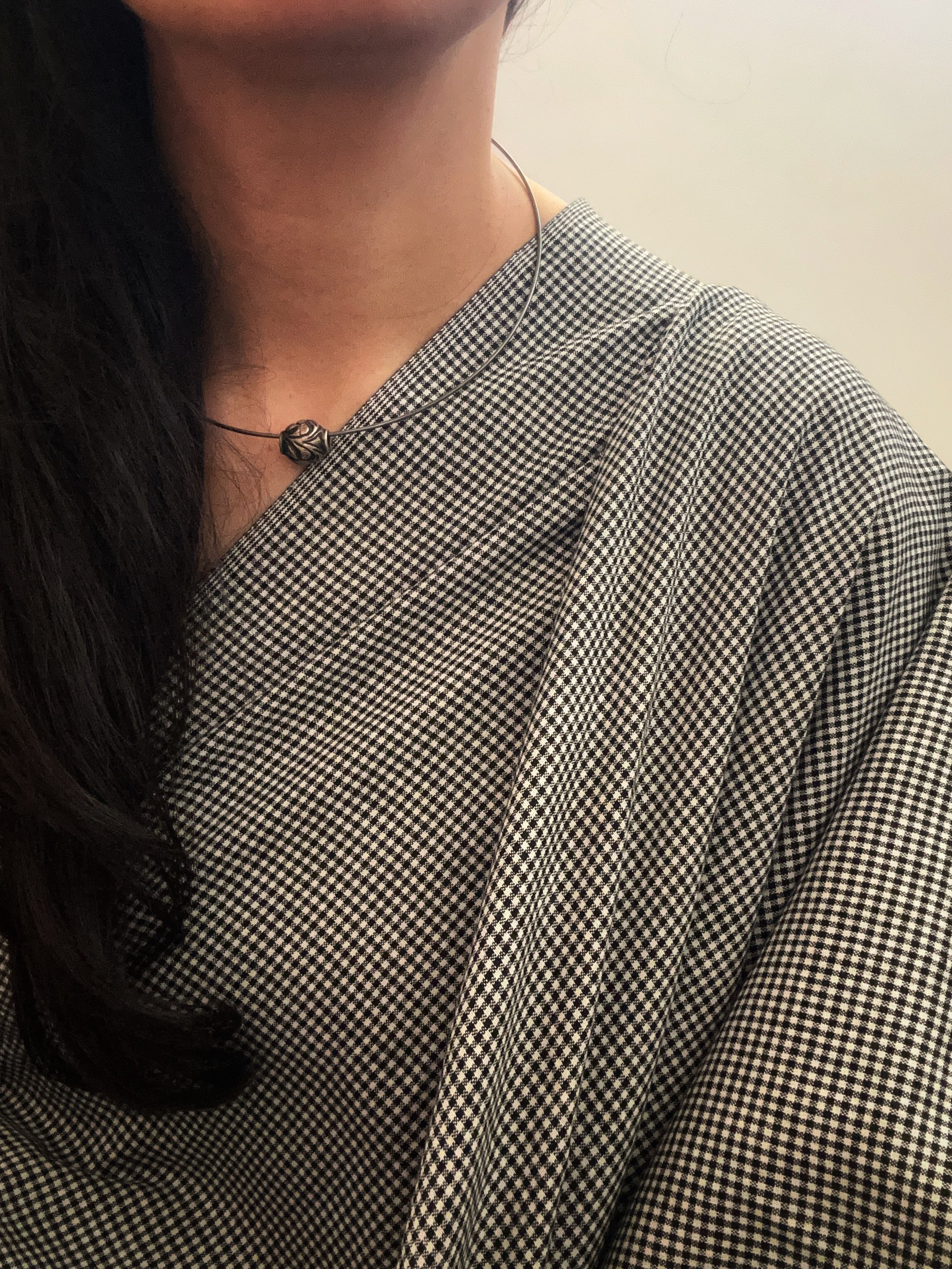 Handwoven  Checkered Fabric - Black & White