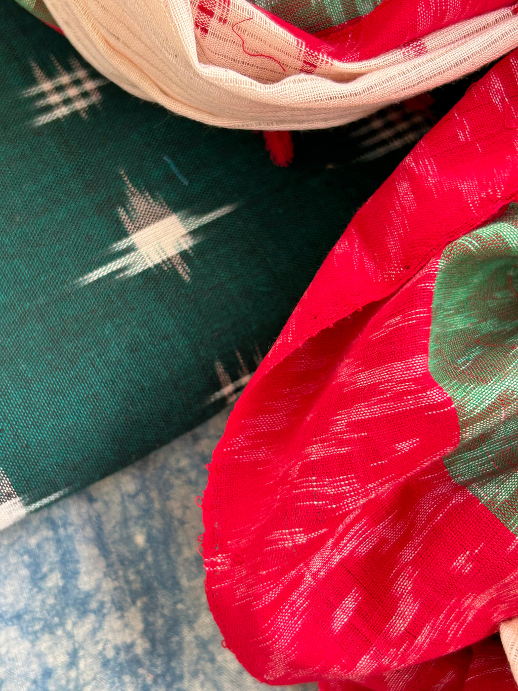 Handwoven Double Ikat Kurta Dupatta Set