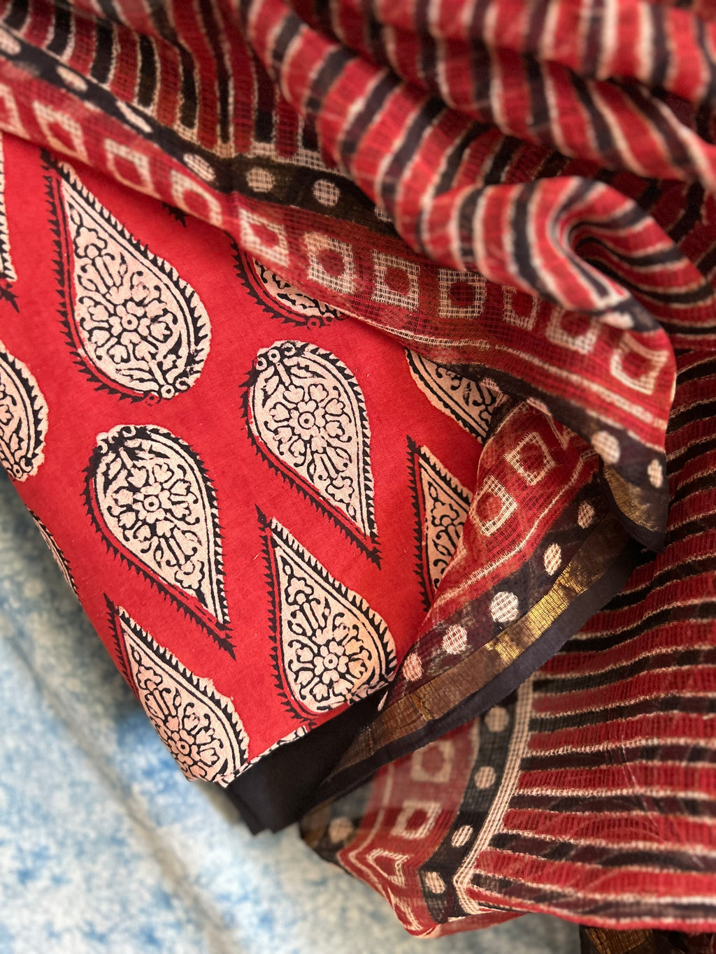 Handcrafted Cotton Kota Dupatta Suit