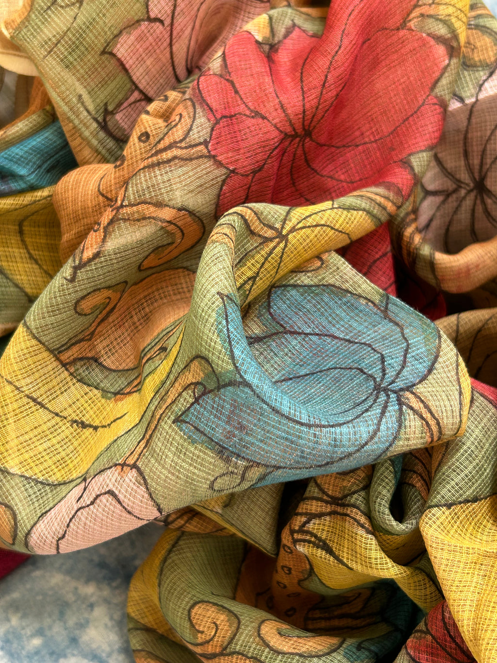 Handwoven Handpainted Kalamkari Set